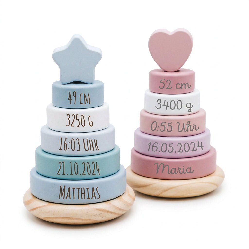 Small foot Stapelturm Holz personalisiert - wunderwunsch