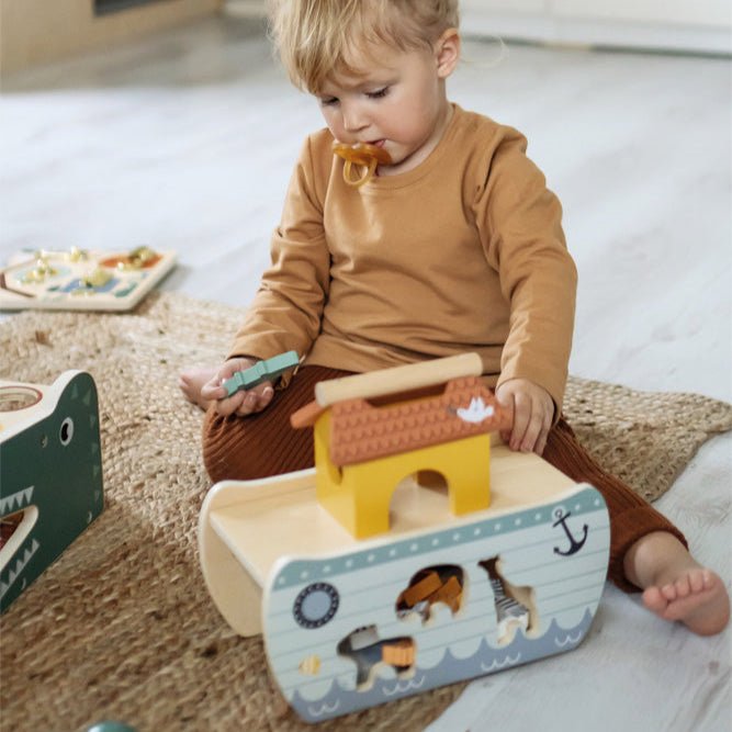 SMALL FOOT Steckspiel Arche Noah Safari Tiere personalisiert - wunderwunsch