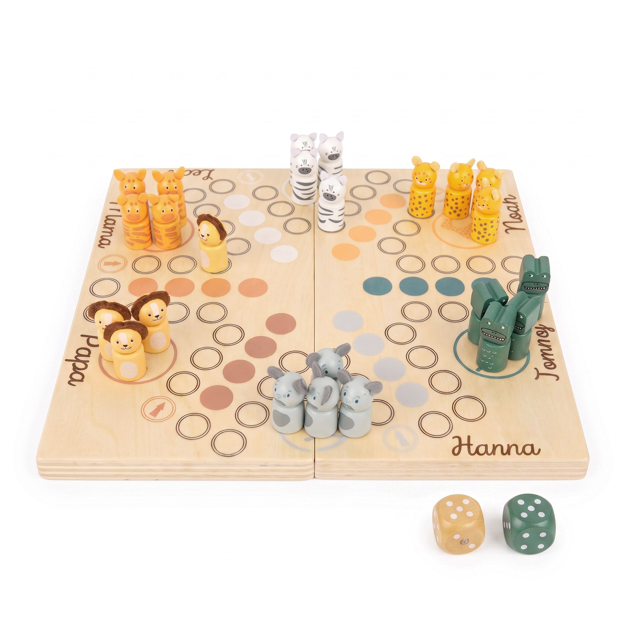 SMALL FOOT XXL Ludo-Spiel Safari für 6 Personen - wunderwunsch
