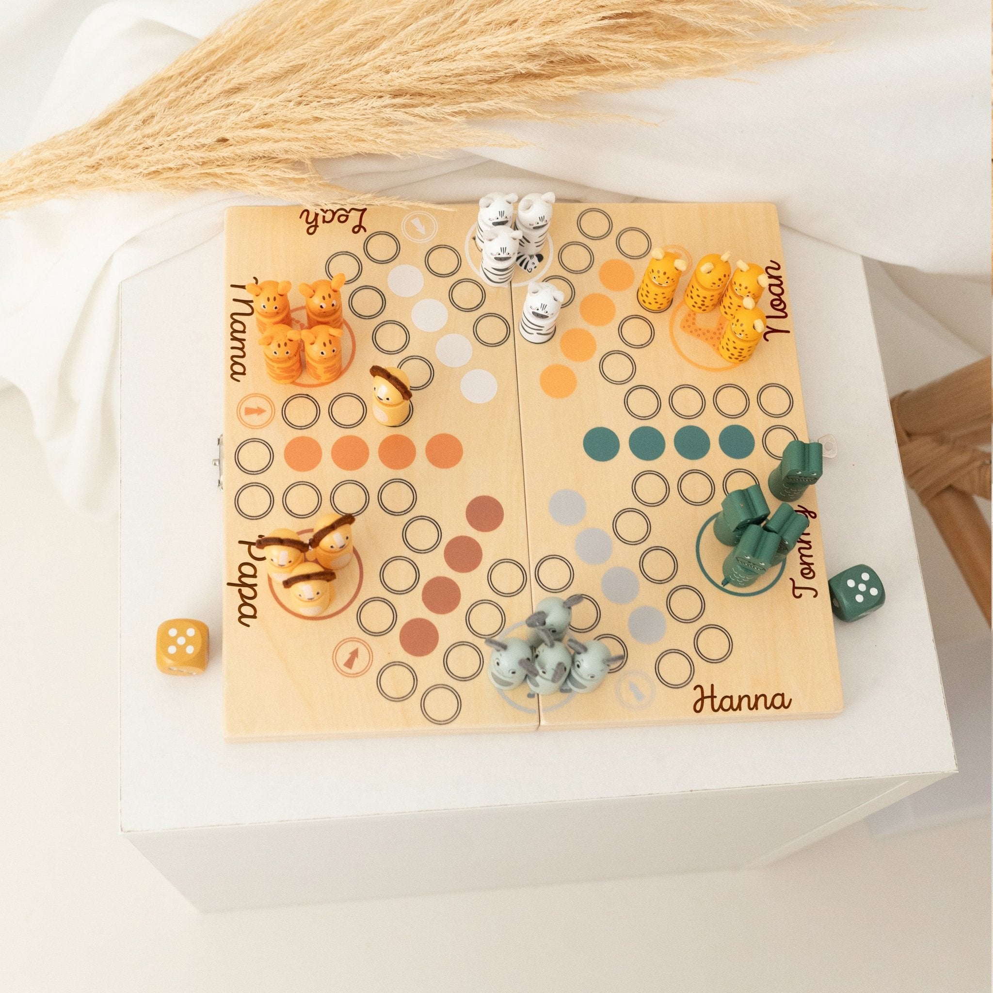 SMALL FOOT XXL Ludo - Spiel Safari für 6 Personen - wunderwunsch