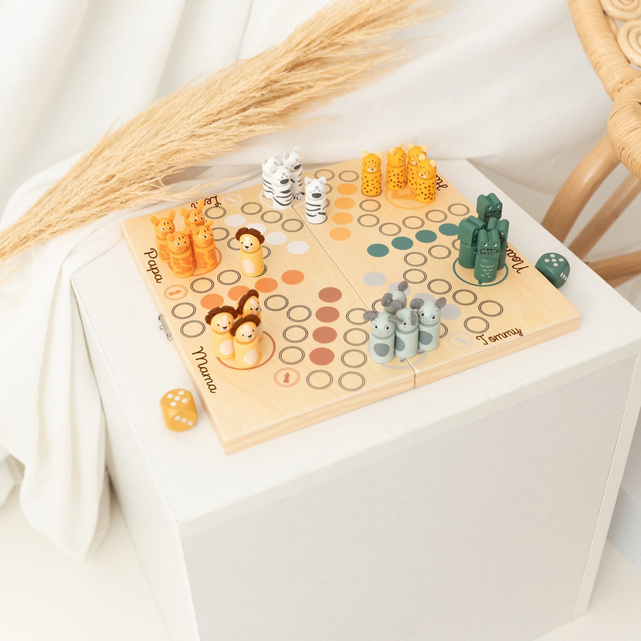 SMALL FOOT XXL Ludo - Spiel Safari für 6 Personen - wunderwunsch