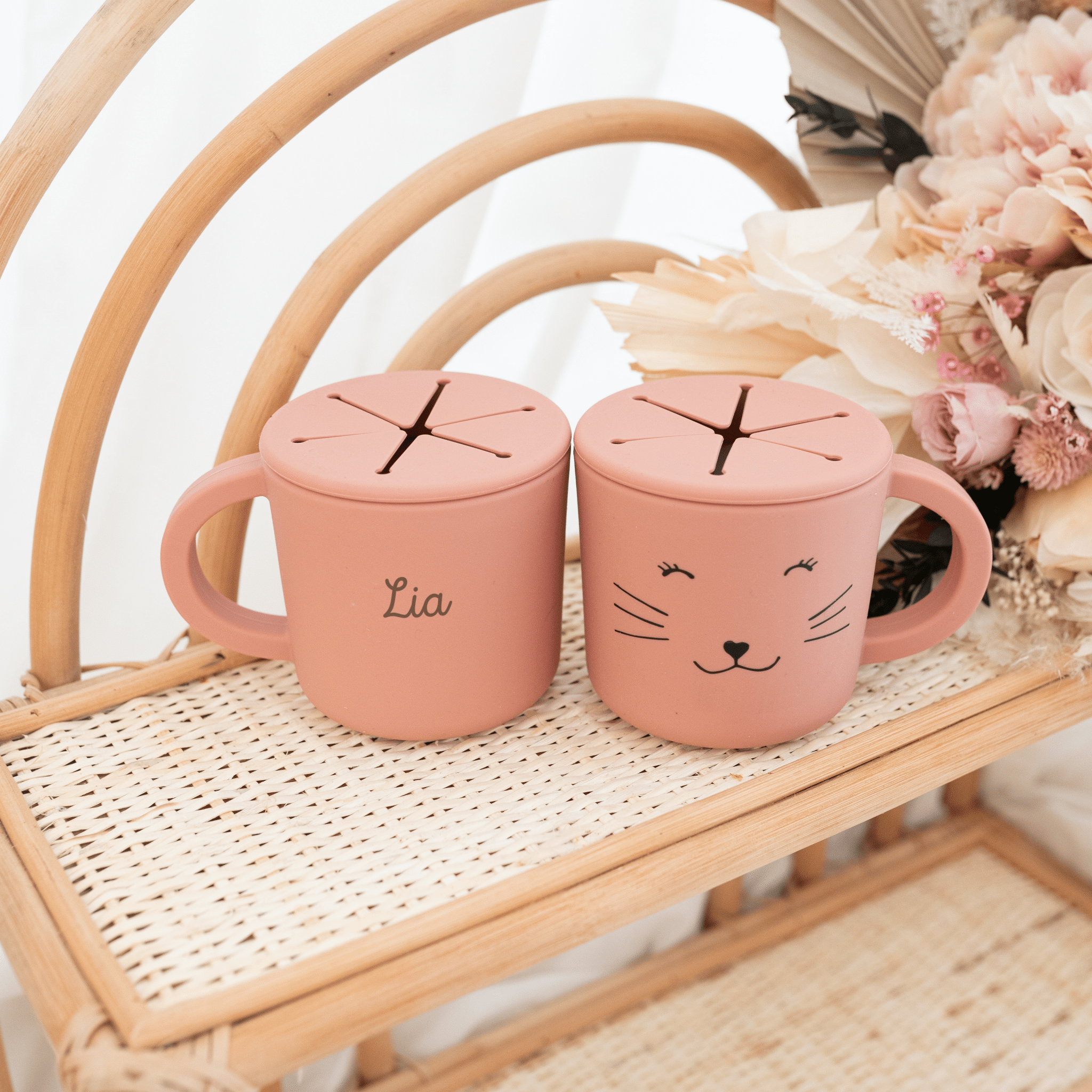 Snackbecher Silikon personalisiert - Tiere Trixie - wunderwunsch