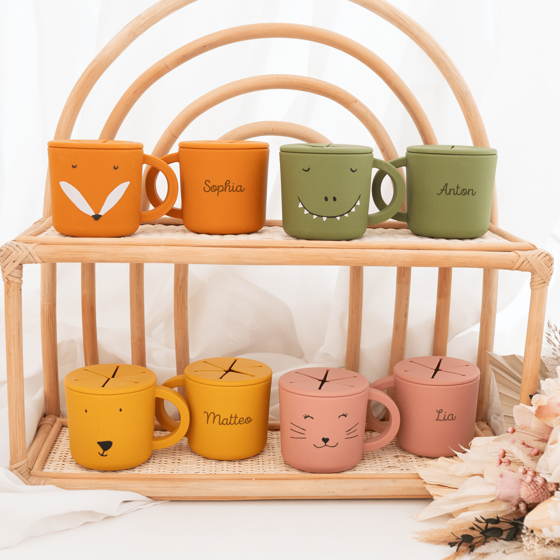 Snackbecher Silikon personalisiert - Tiere Trixie - wunderwunsch