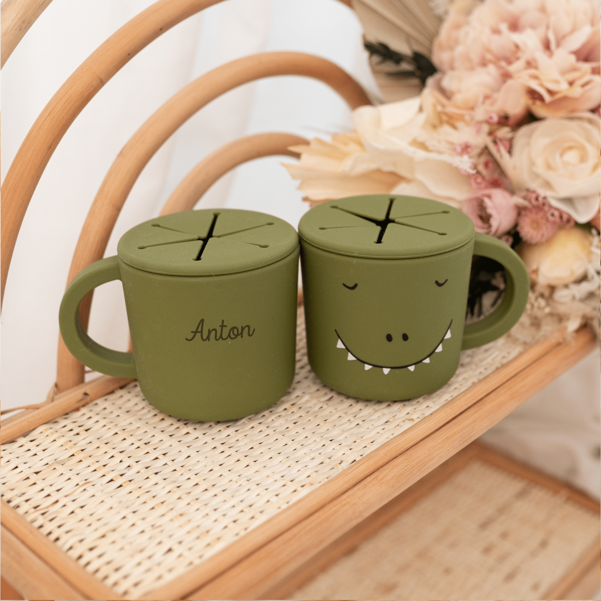 Snackbecher Silikon personalisiert - Tiere Trixie - wunderwunsch