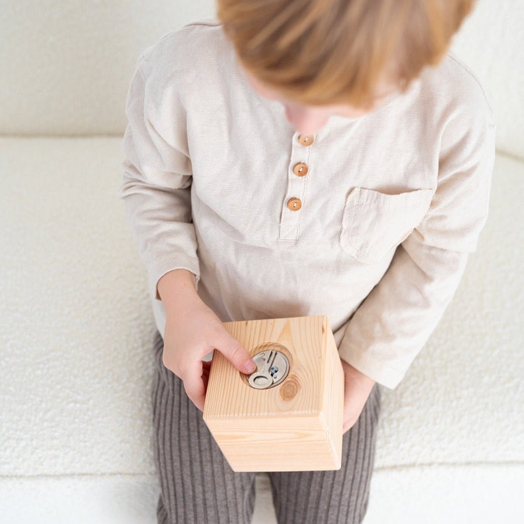 Spardose Holz personalisiert - Tier Girlande Aquarell - wunderwunsch