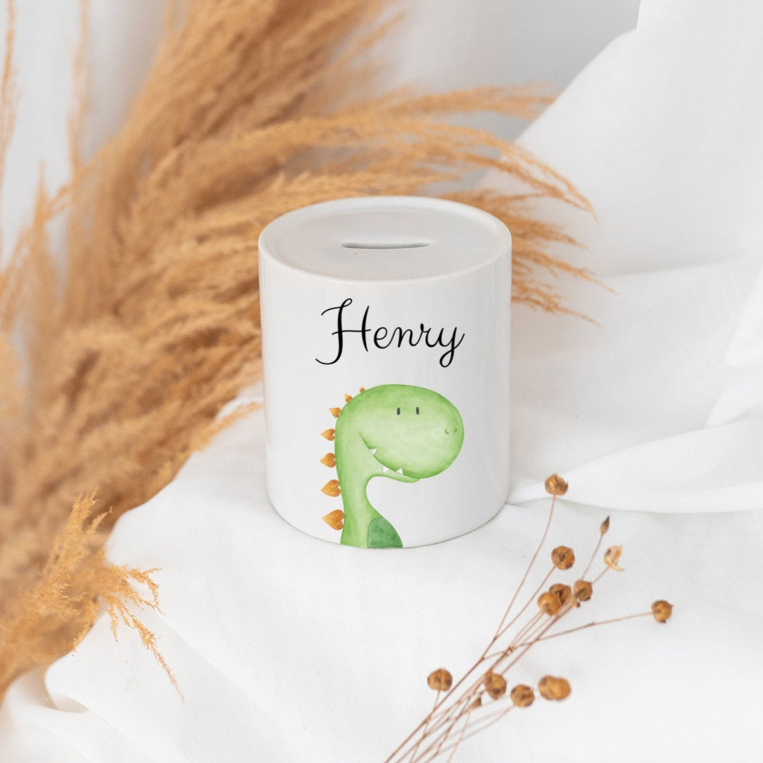 Spardose Keramik personalisiert - Tier Aquarell - wunderwunsch