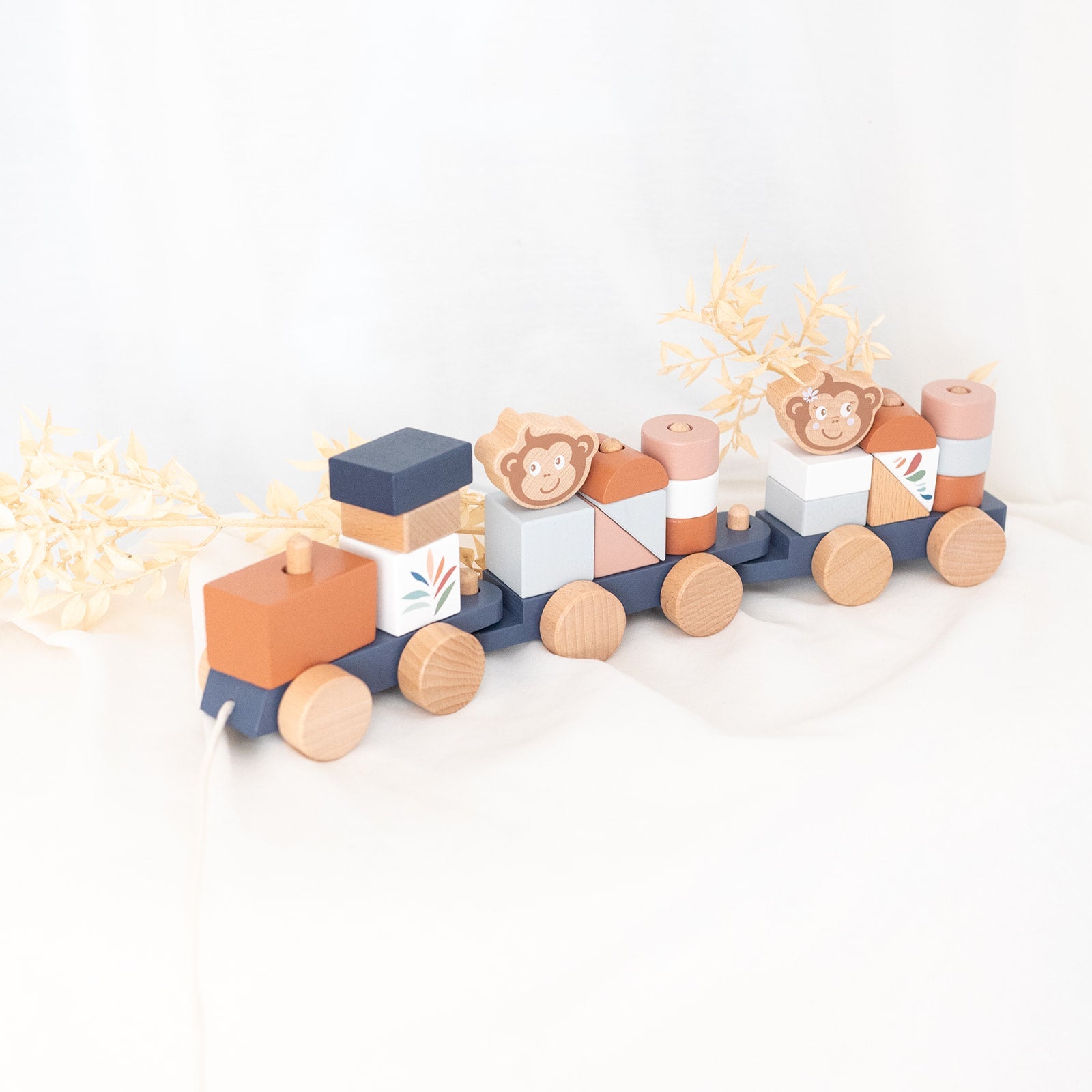 SPEEDY MONKEY Holz Eisenbahn "Affen" - wunderwunsch