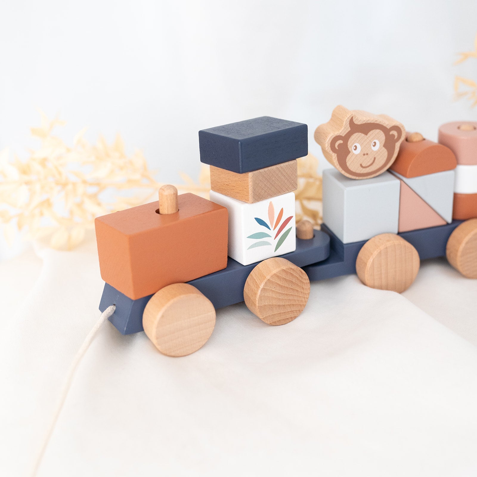 SPEEDY MONKEY Holz Eisenbahn "Affen" - wunderwunsch