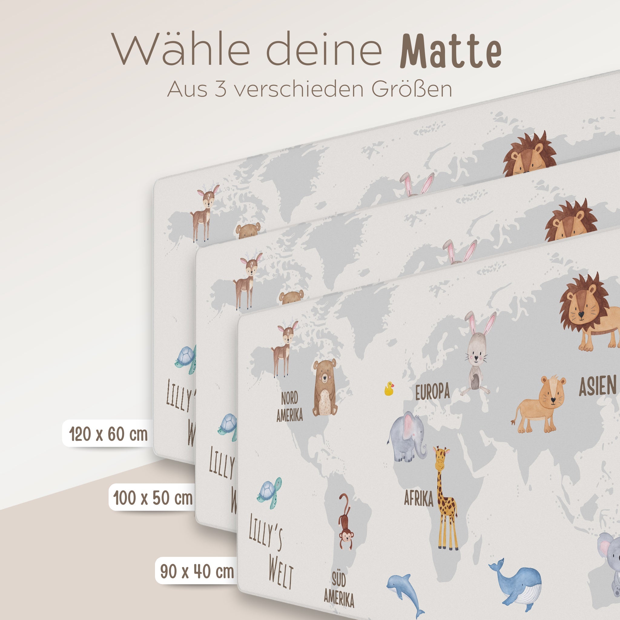 Spielmatte - Weltkarte - wunderwunsch