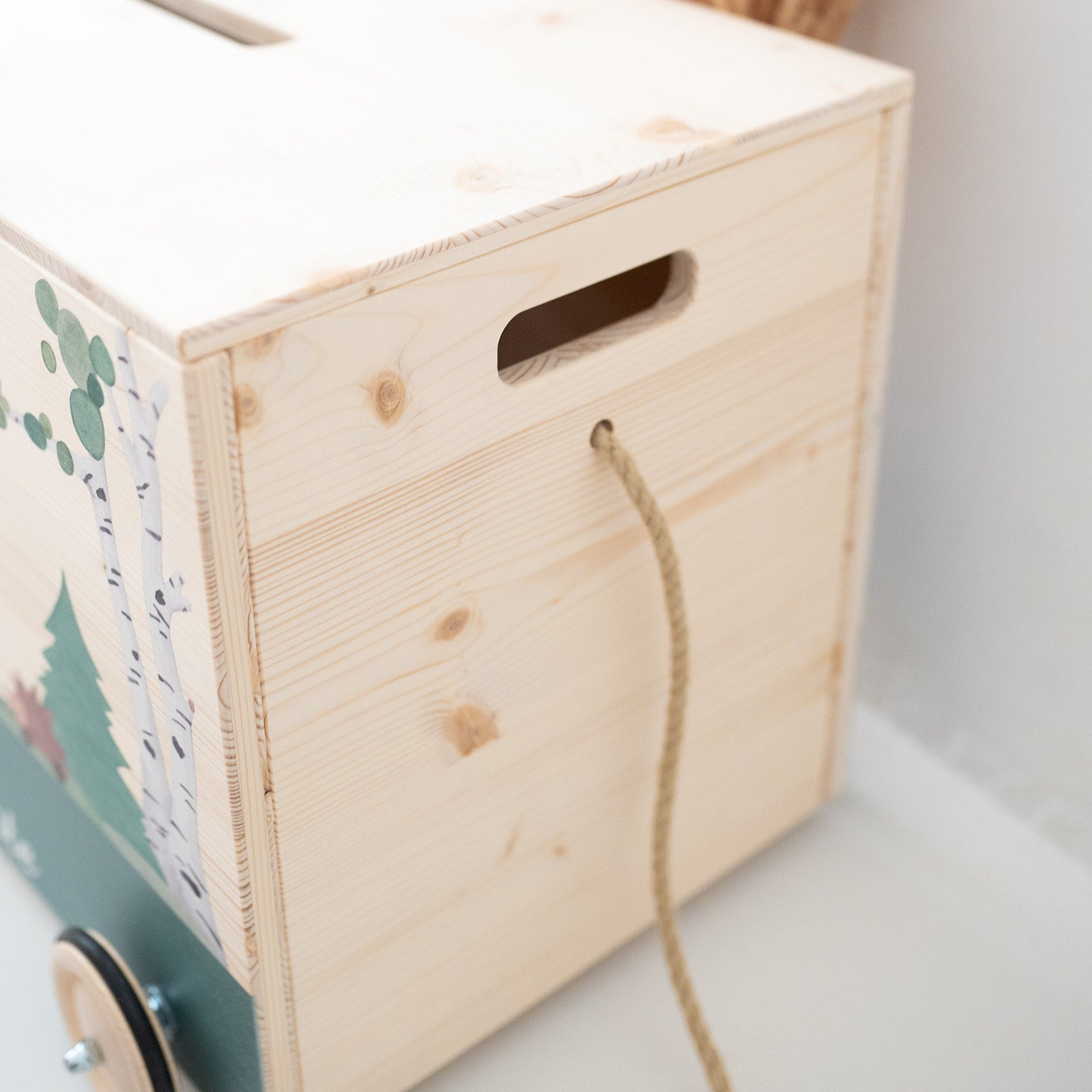 Spielzeugkiste "Tiere" mit Rollen personalisiert - wunderwunsch