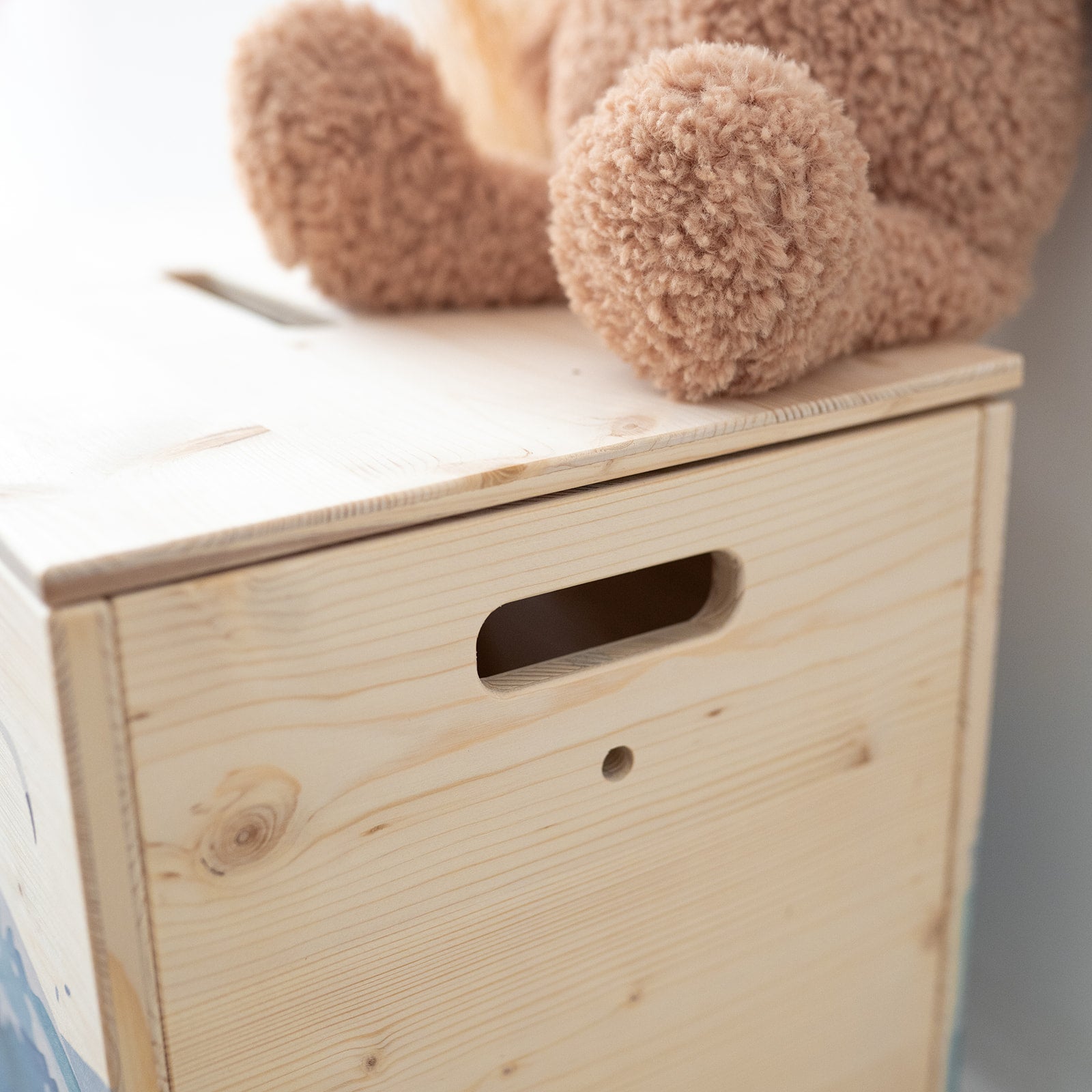 Spielzeugkiste "Tiere" mit Rollen personalisiert - wunderwunsch