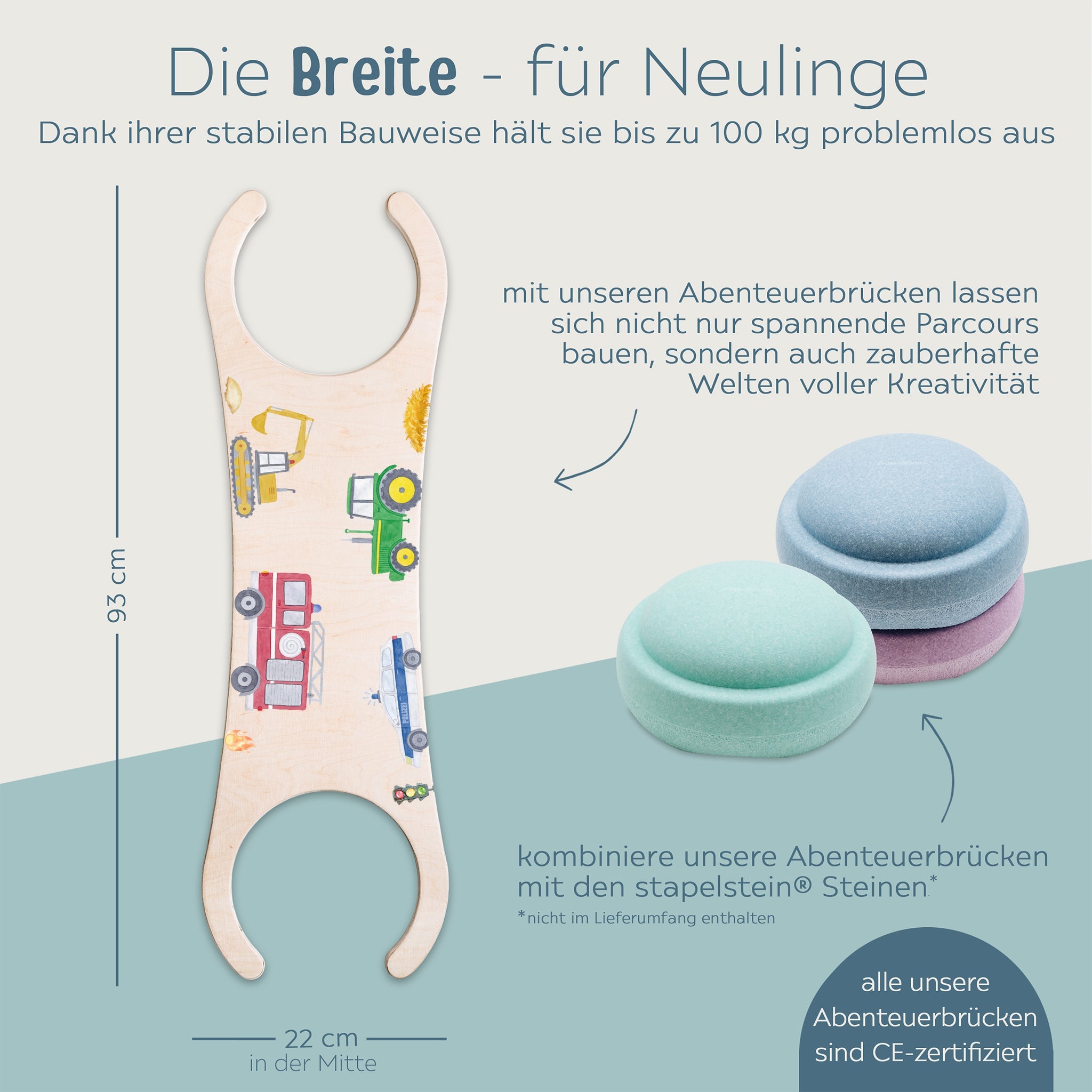STAPELWELT Abenteuerbrücke für stapelstein® - Fahrzeuge - wunderwunsch