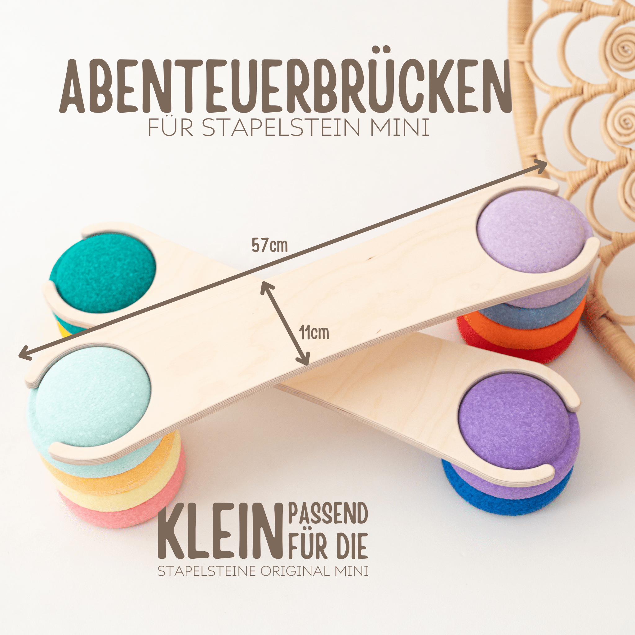 STAPELWELT Abenteuerbrücke für stapelstein® MINI - wunderwunsch