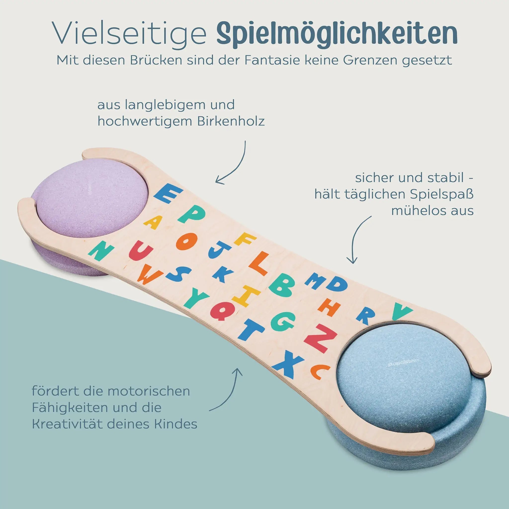 STAPELWELT Abenteuerbrücke für stapelstein® - ABC - wunderwunsch