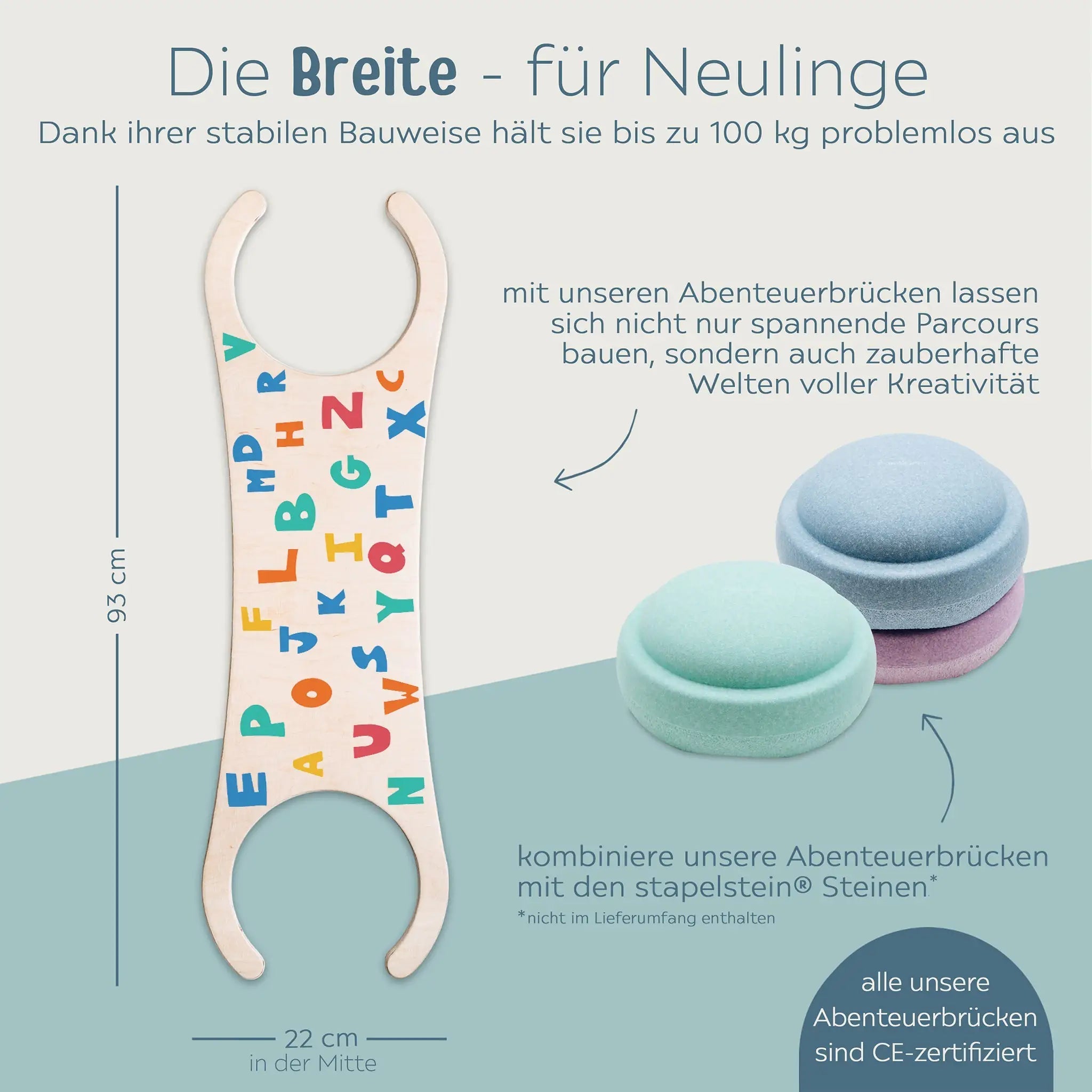 STAPELWELT Abenteuerbrücke für stapelstein® - ABC - wunderwunsch