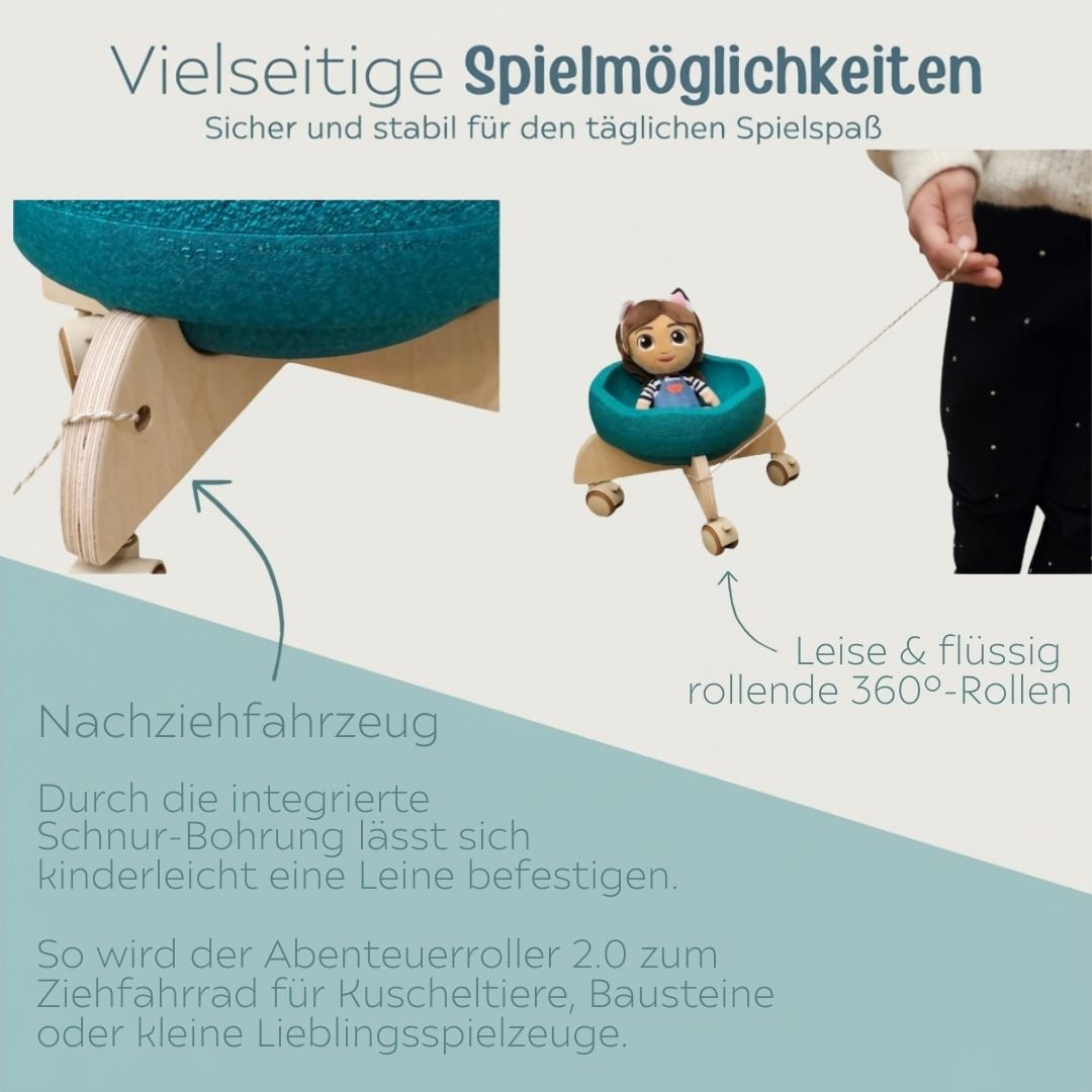 STAPELWELT Abenteuerroller 2.0 Rollhocker für stapelstein® - wunderwunsch