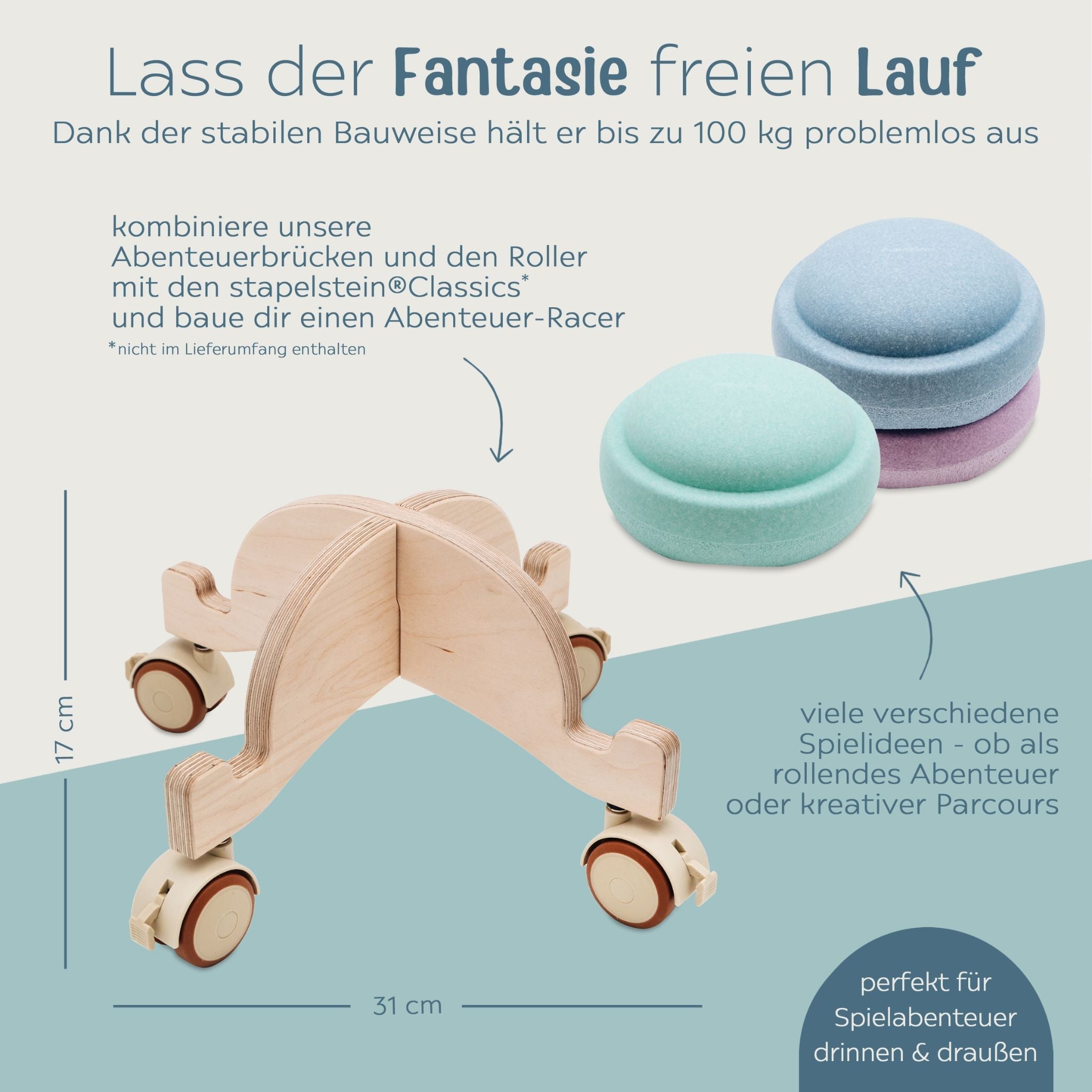 STAPELWELT Abenteuerroller für stapelstein® - wunderwunsch