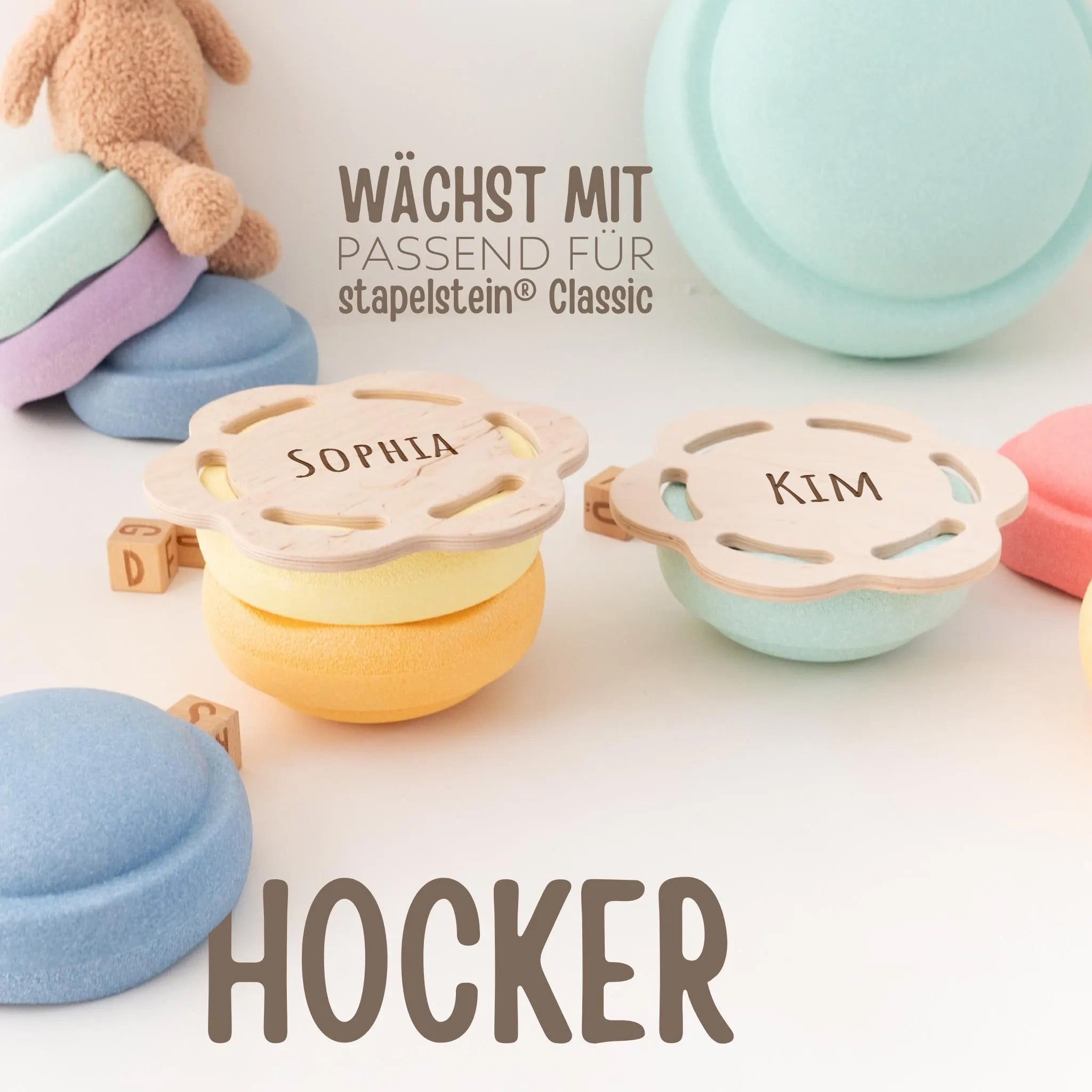STAPELWELT Blumen - Hocker für stapelstein® - wunderwunsch