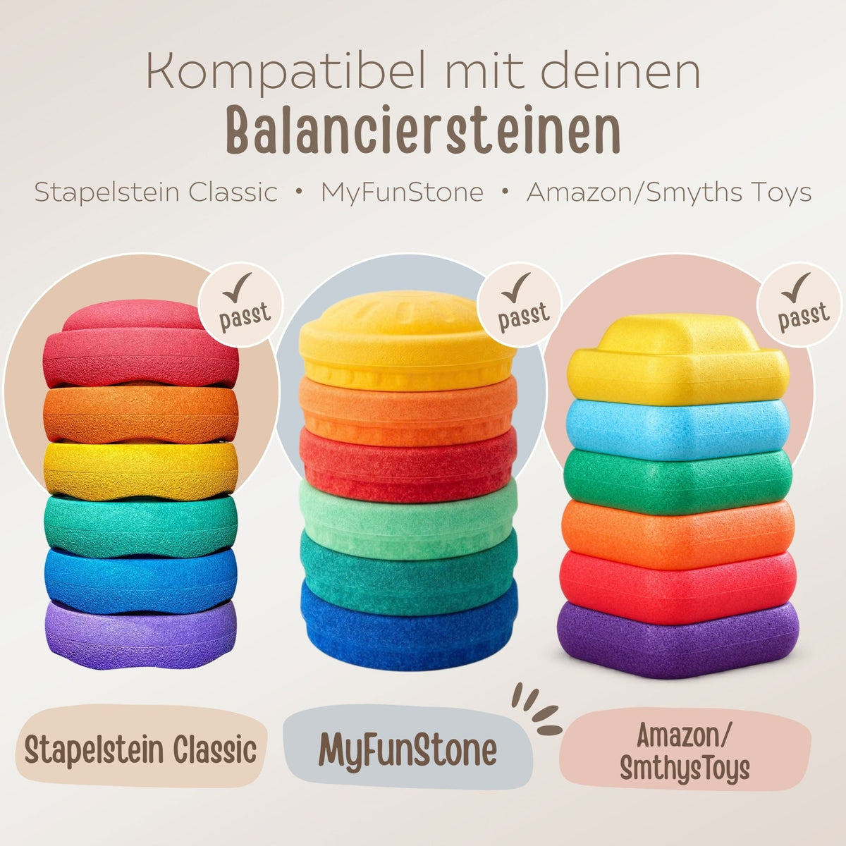 STAPELWELT Koordinations-Abenteuerdeckel für Spielsteine - wunderwunsch
