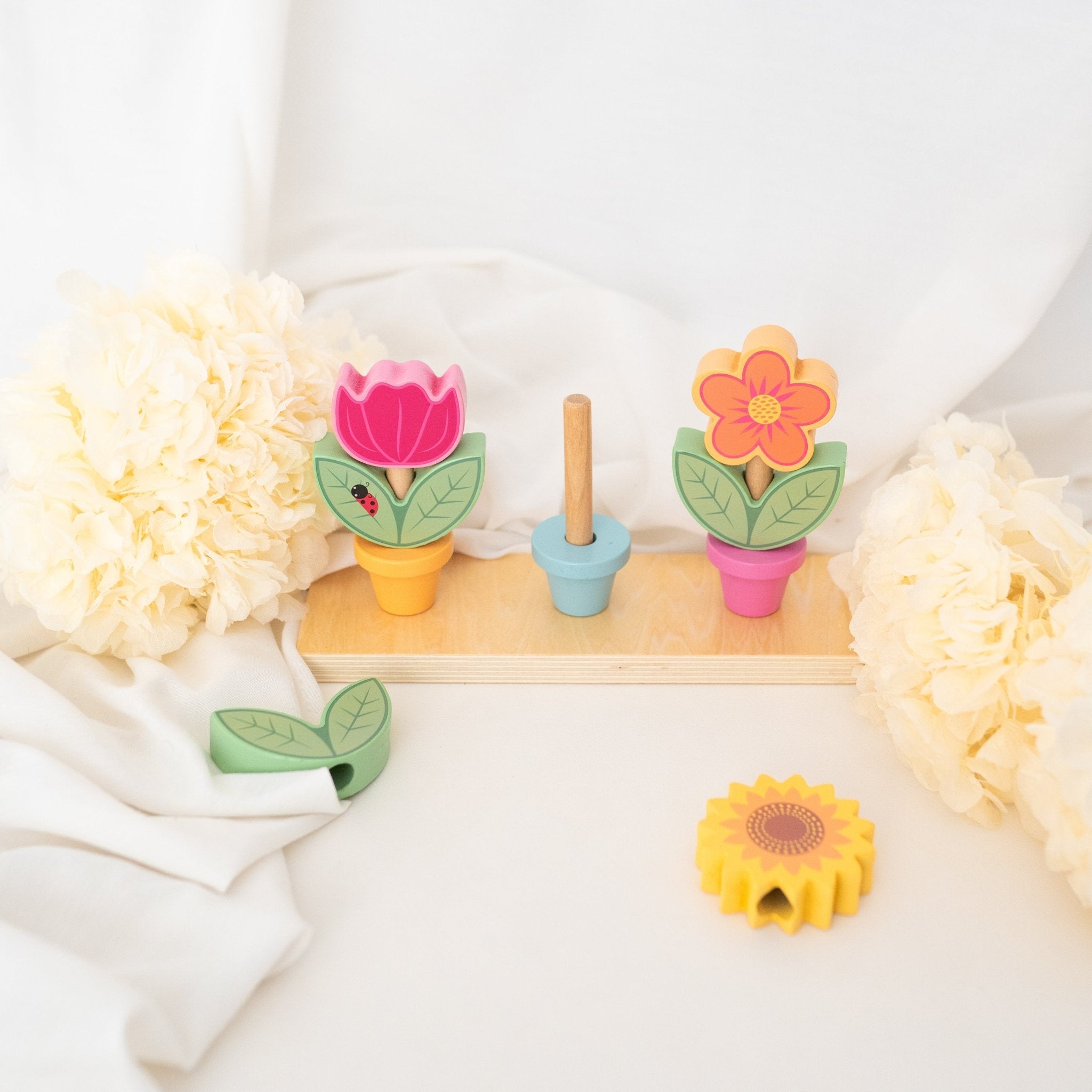 Steckspiel "Blumen" personalisierbar - wunderwunsch