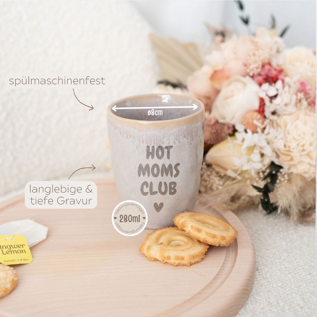 Steingut Becher - Moms Club - wunderwunsch