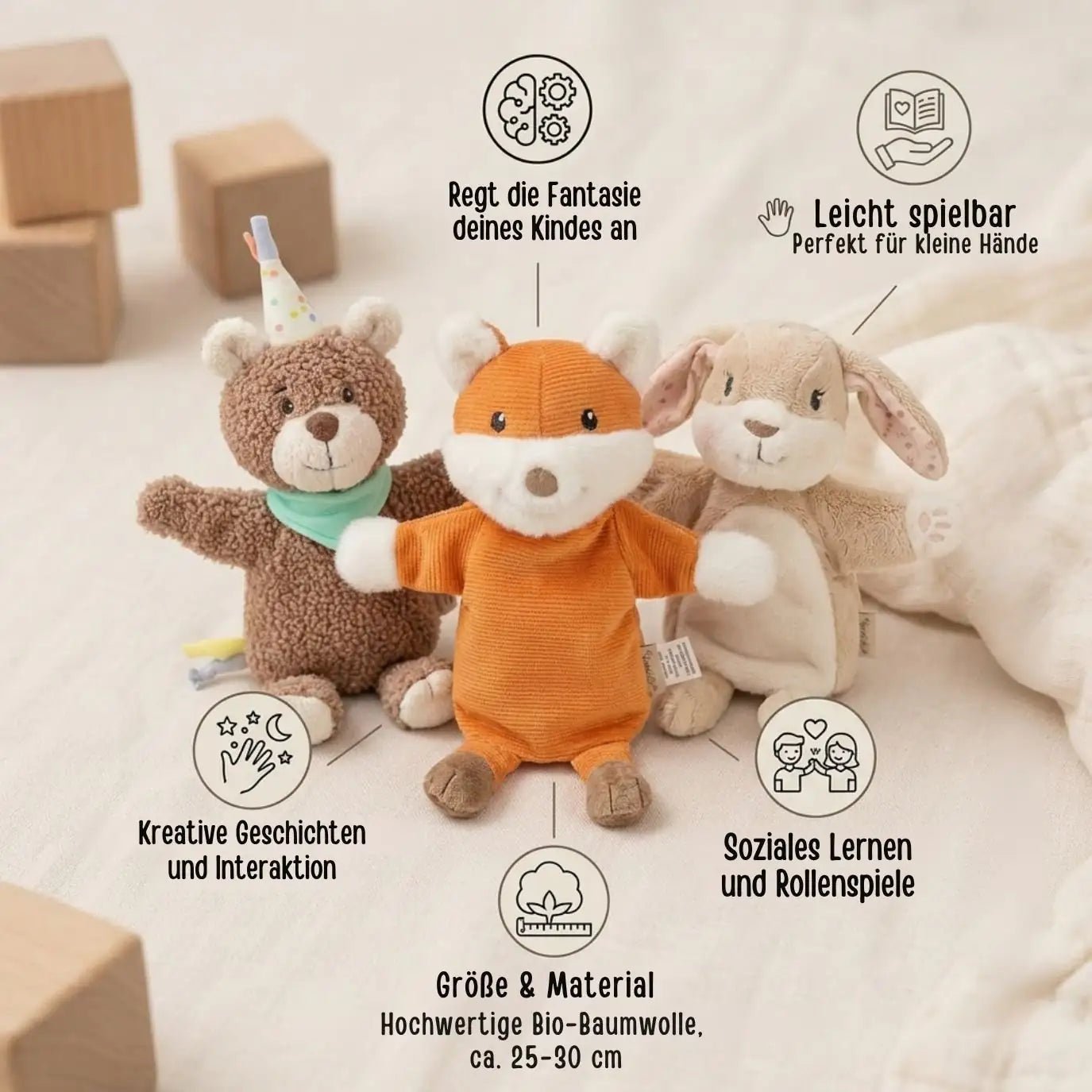 STERNTALER Handpuppe Tier personalisierbar - wunderwunsch