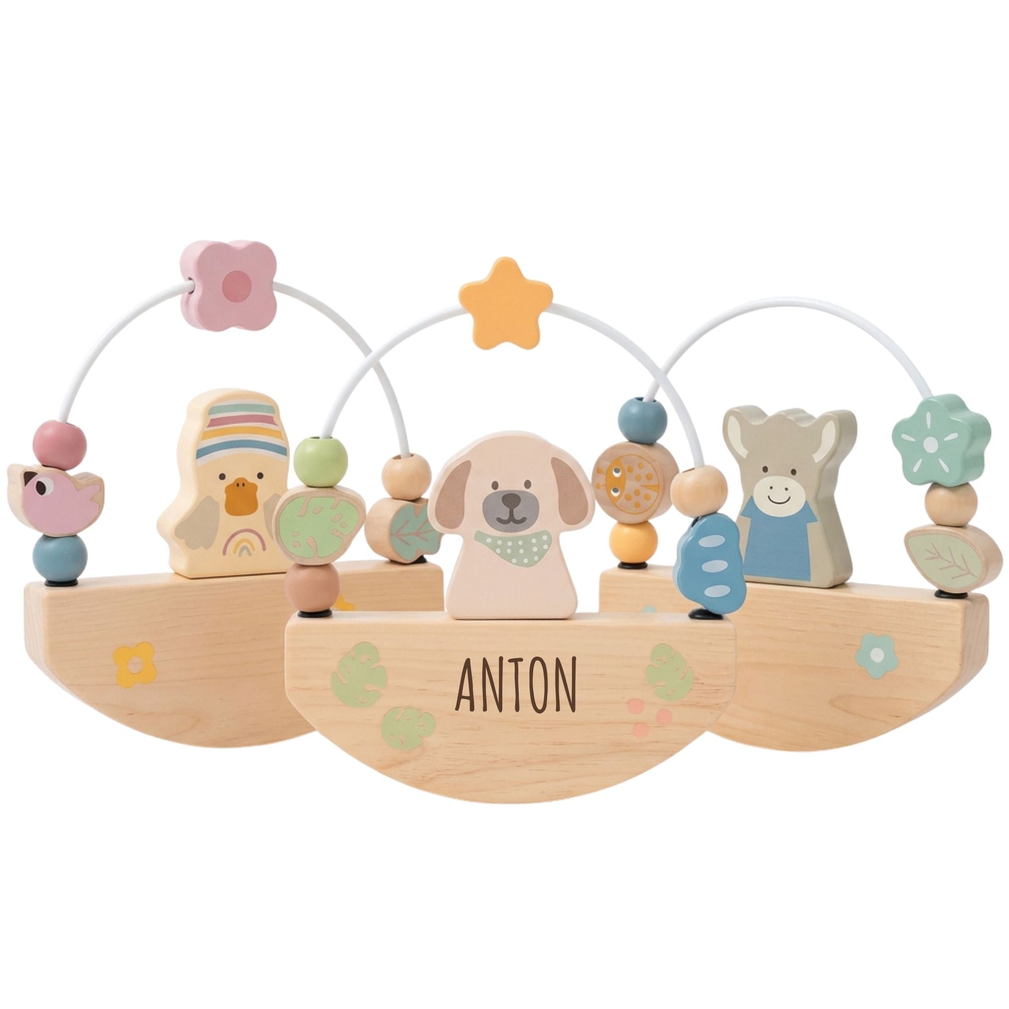 STERNTALER Motorikwippe Tier Holz personalisierbar - wunderwunsch