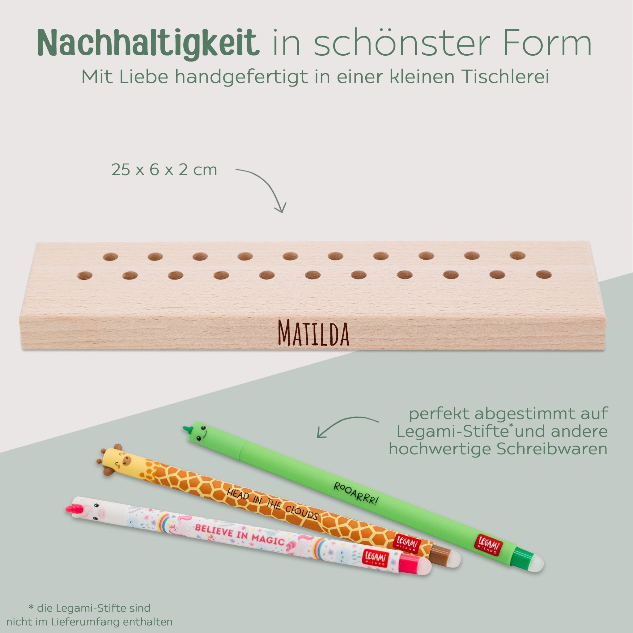 Stiftehalter für Legami Stifte - länglich - wunderwunsch