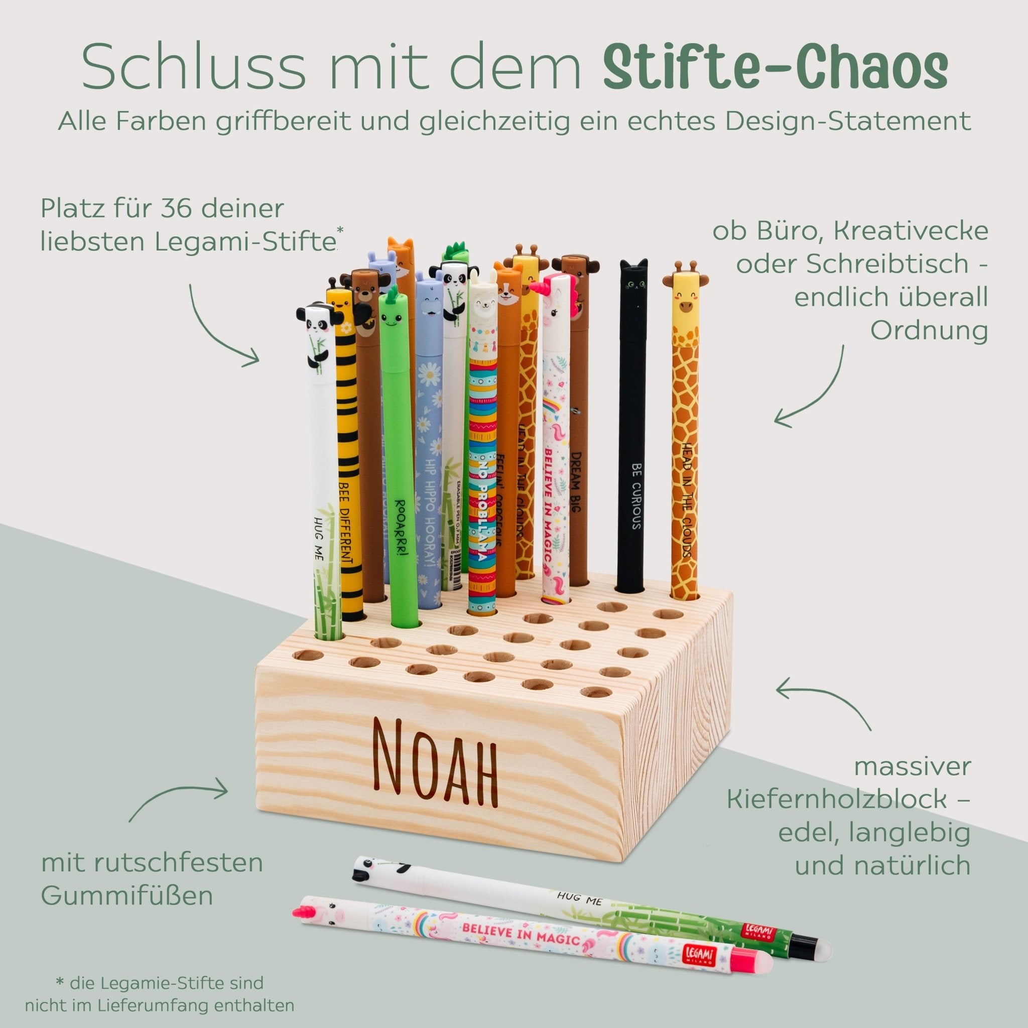 Stiftehalter für Legami Stifte - quadratisch - wunderwunsch