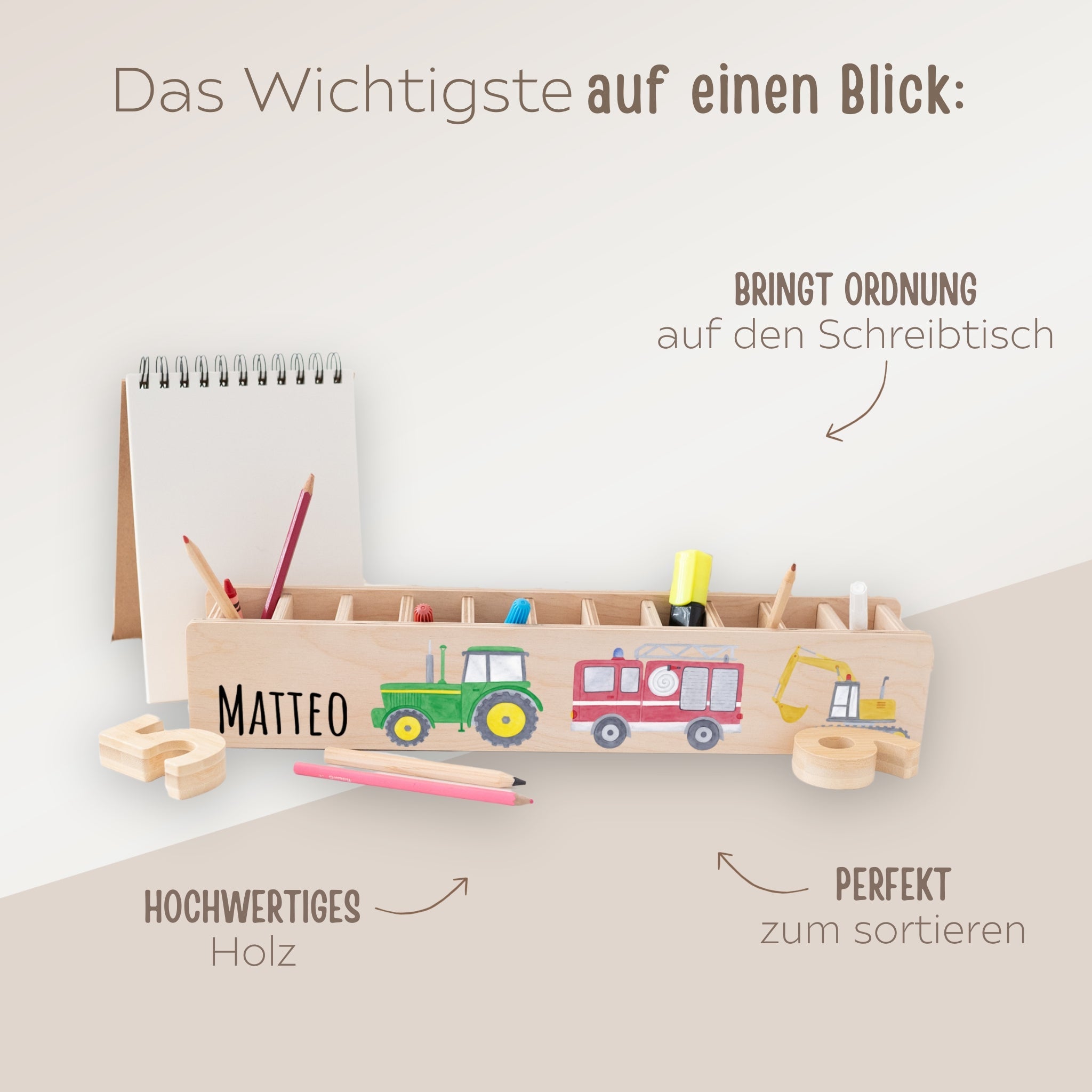 Stifteheld personalisiert - Fahrzeuge - wunderwunsch