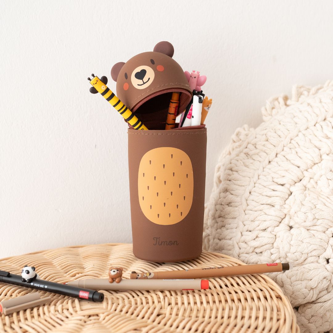 Stiftemäppchen Bär oder Hase personalisierbar - wunderwunsch