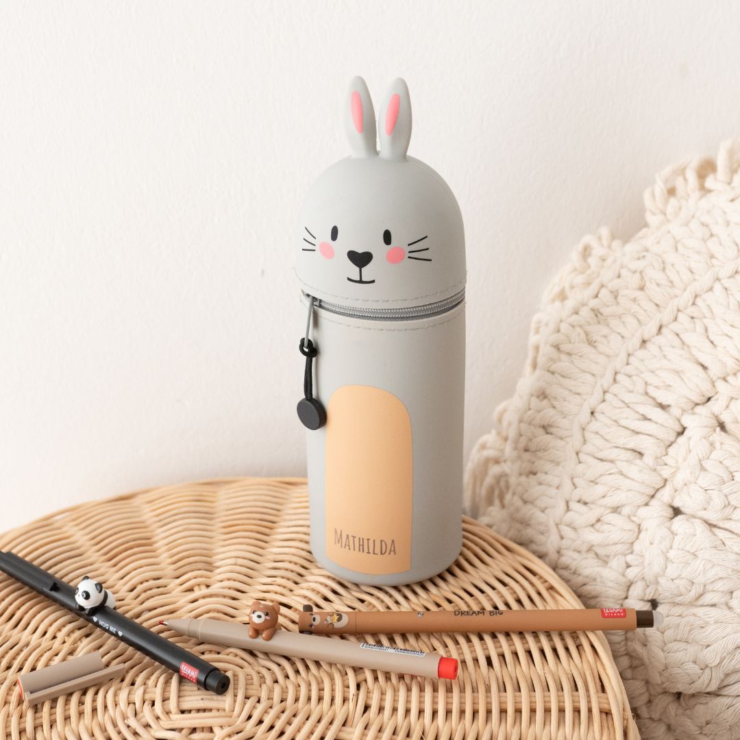 Stiftemäppchen Bär oder Hase personalisierbar - wunderwunsch