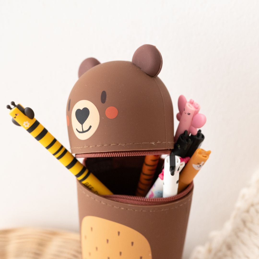 Stiftemäppchen Bär oder Hase personalisierbar - wunderwunsch