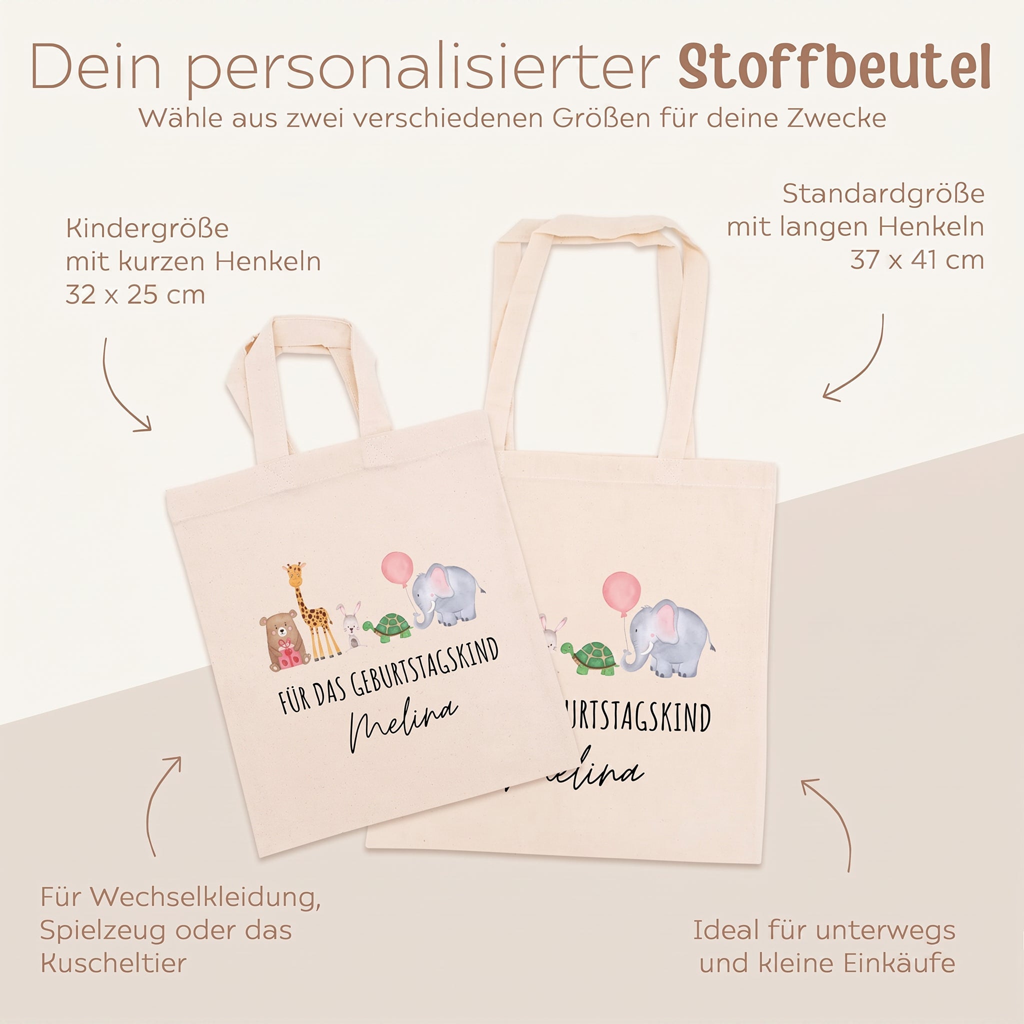 Stoffbeutel "Geburtstagskind" personalisiert - wunderwunsch