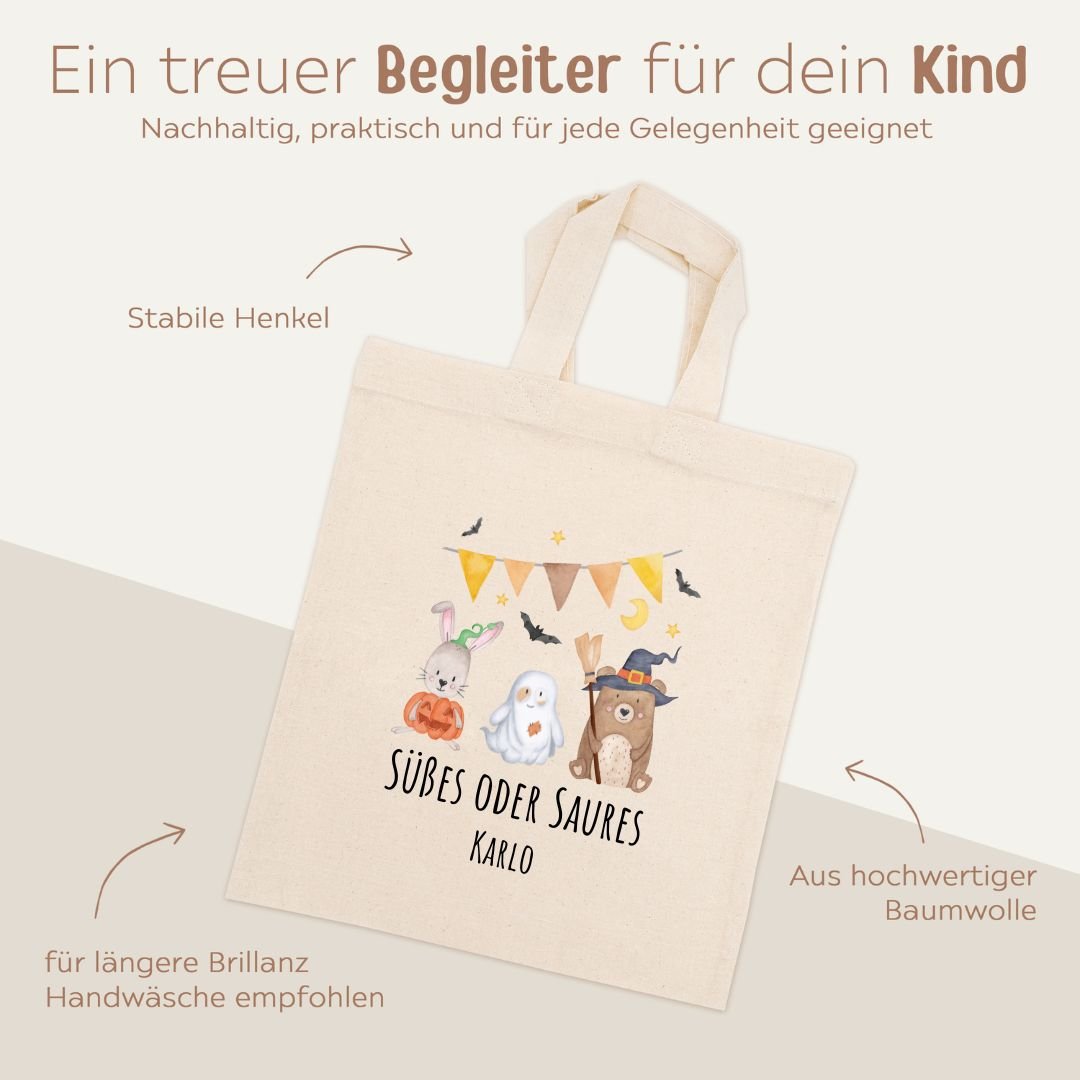 Stoffbeutel "Halloween" personalisiert - wunderwunsch