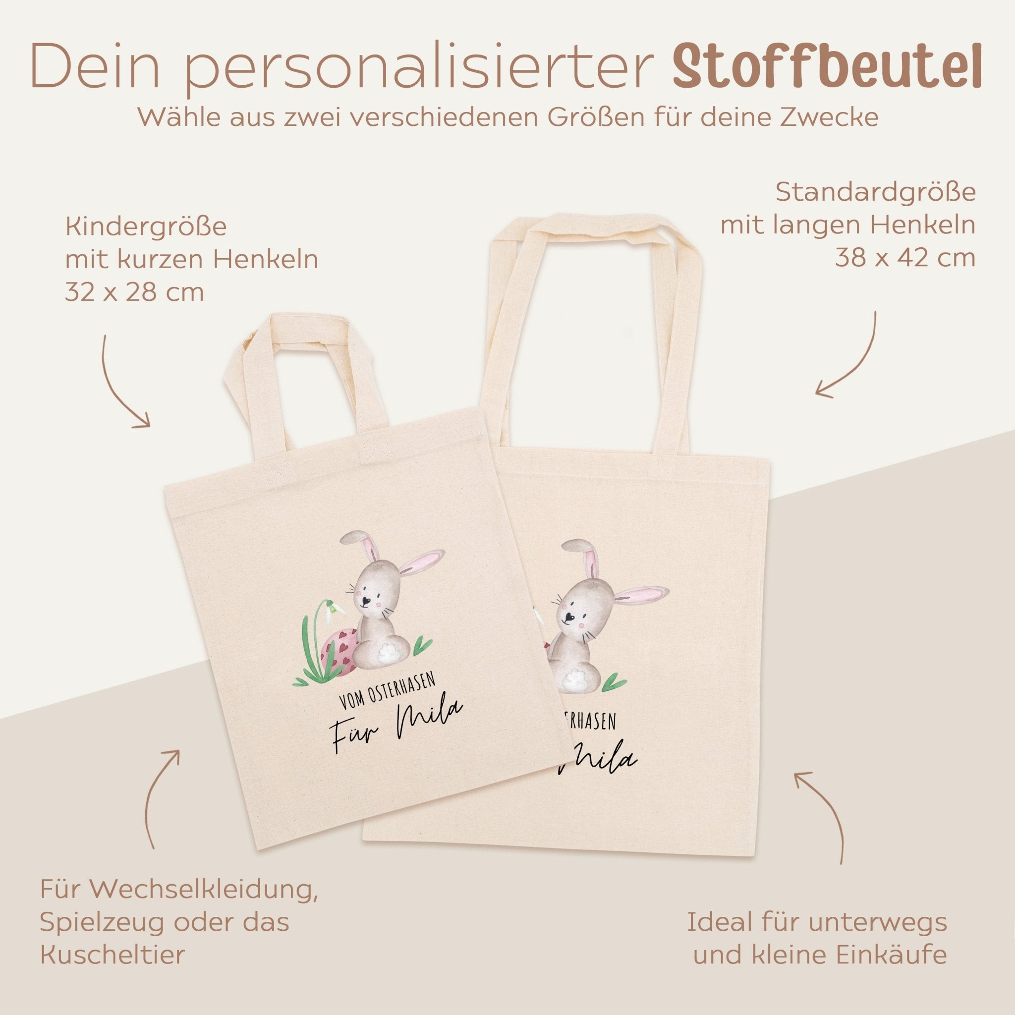 Stoffbeutel "Ostern" personalisiert - wunderwunsch