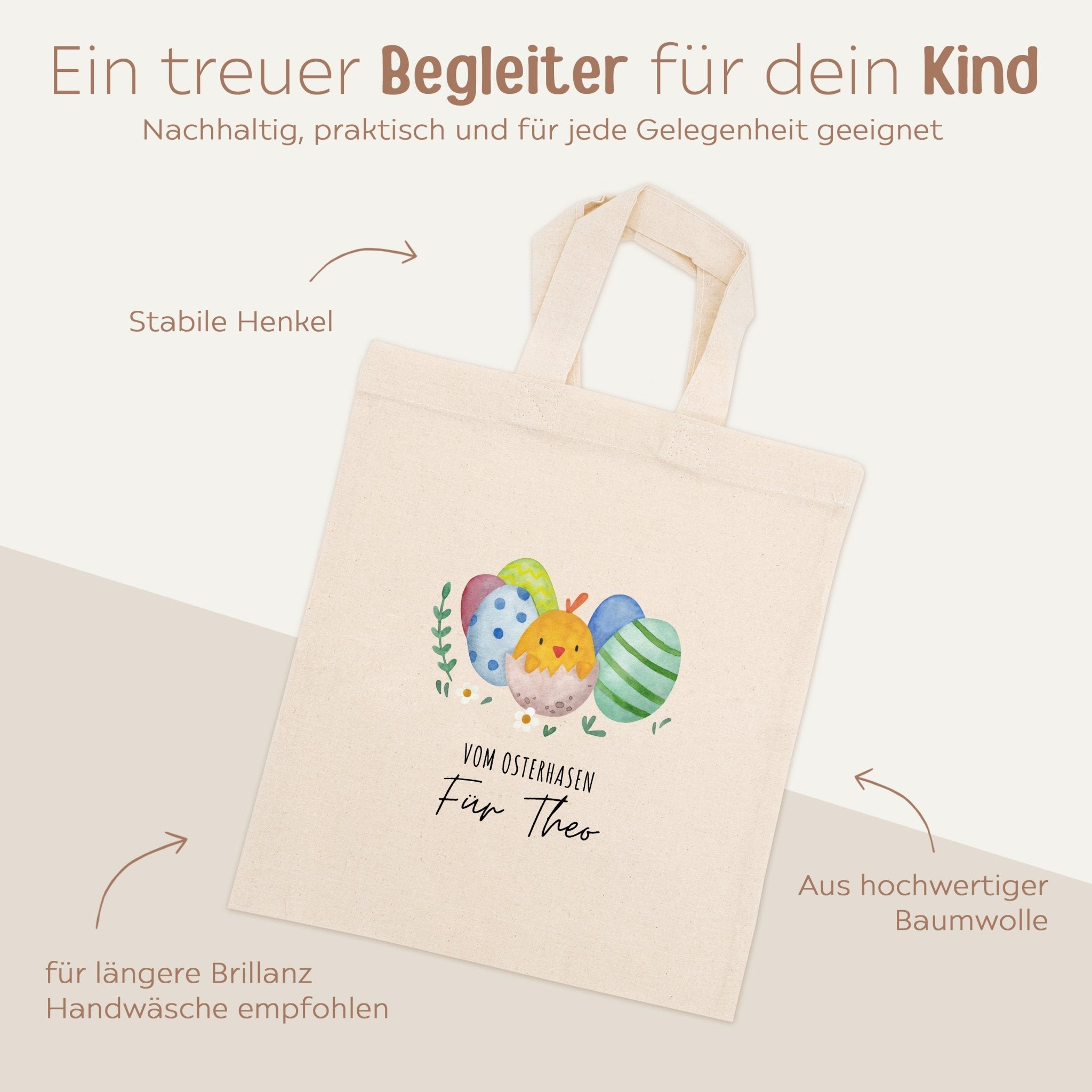 Stoffbeutel "Ostern" personalisiert - wunderwunsch