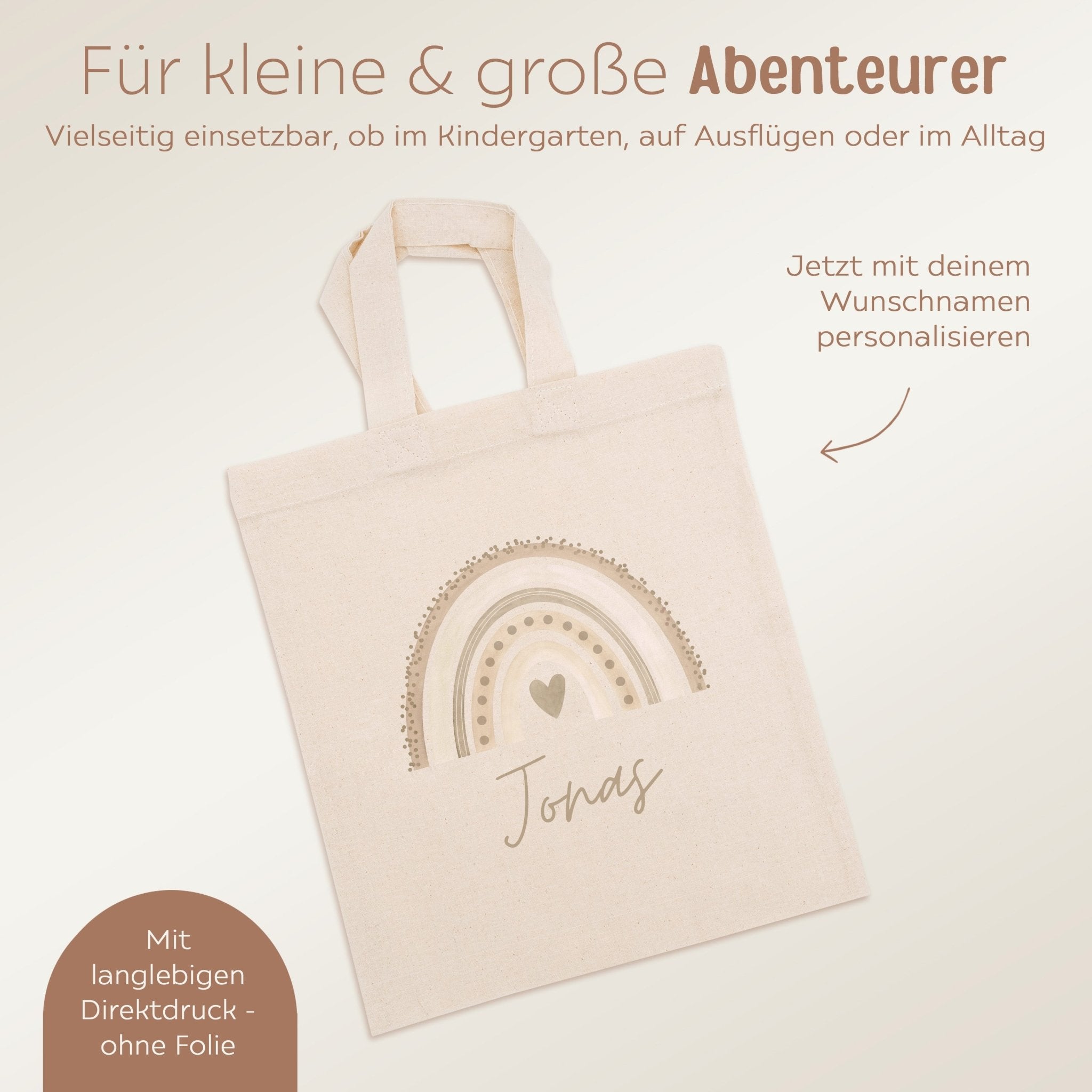 Stoffbeutel "Regenbogen" personalisiert - wunderwunsch