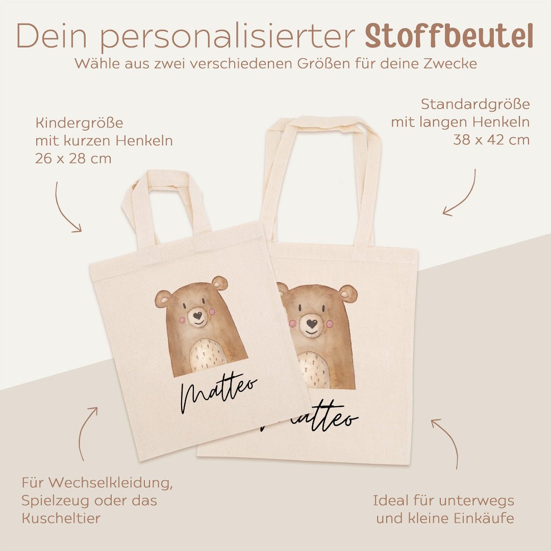 Stoffbeutel "Tier" personalisiert - wunderwunsch