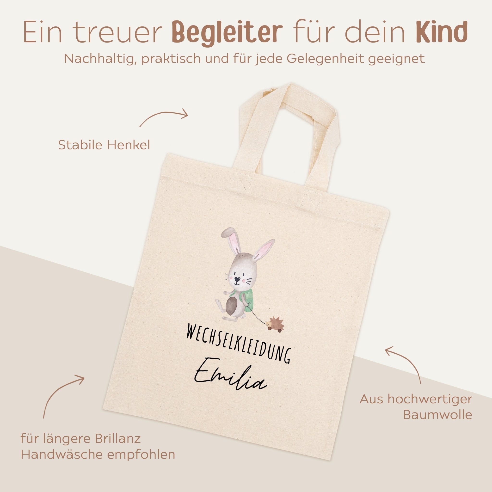 Stoffbeutel "Wechselkleidung" personalisiert - wunderwunsch