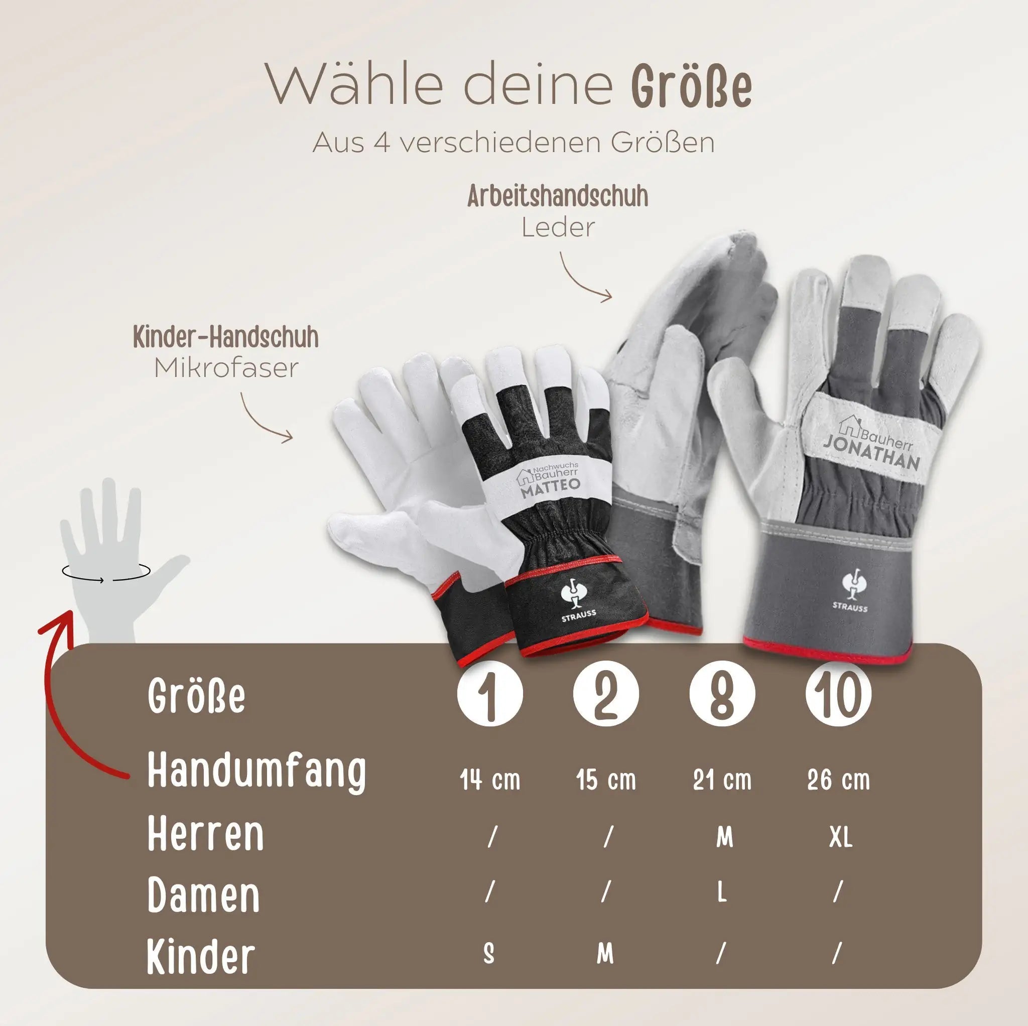 STRAUSS Arbeitshandschuhe - Bauherr - wunderwunsch