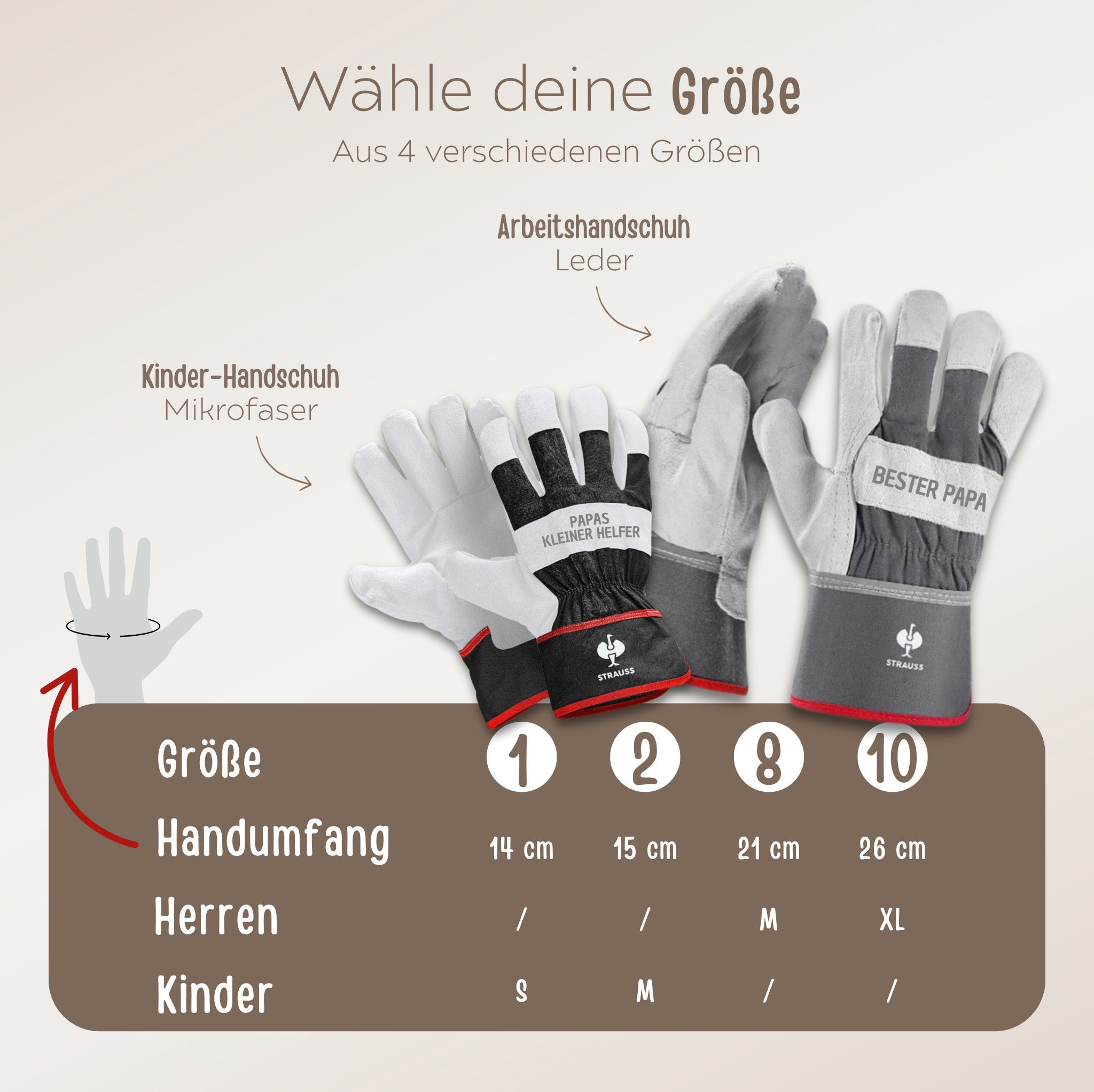 STRAUSS Arbeitshandschuhe für Vater & Sohn - wunderwunsch
