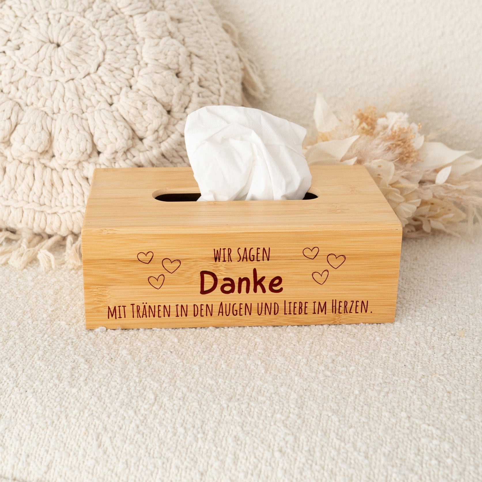 Taschentücherbox "Wir sagen Danke" - wunderwunsch