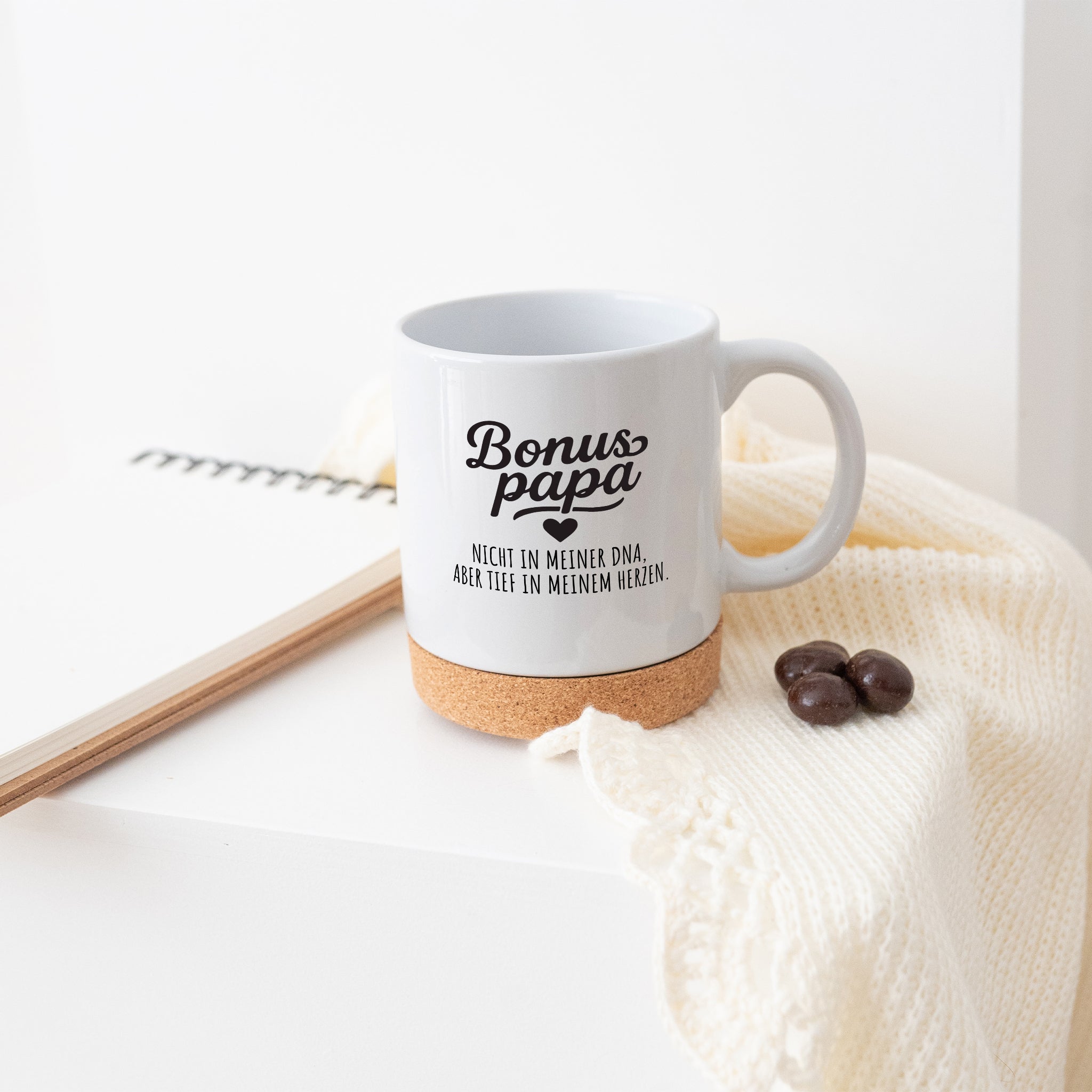 Tasse mit Korkboden - Bonuspapa - wunderwunsch