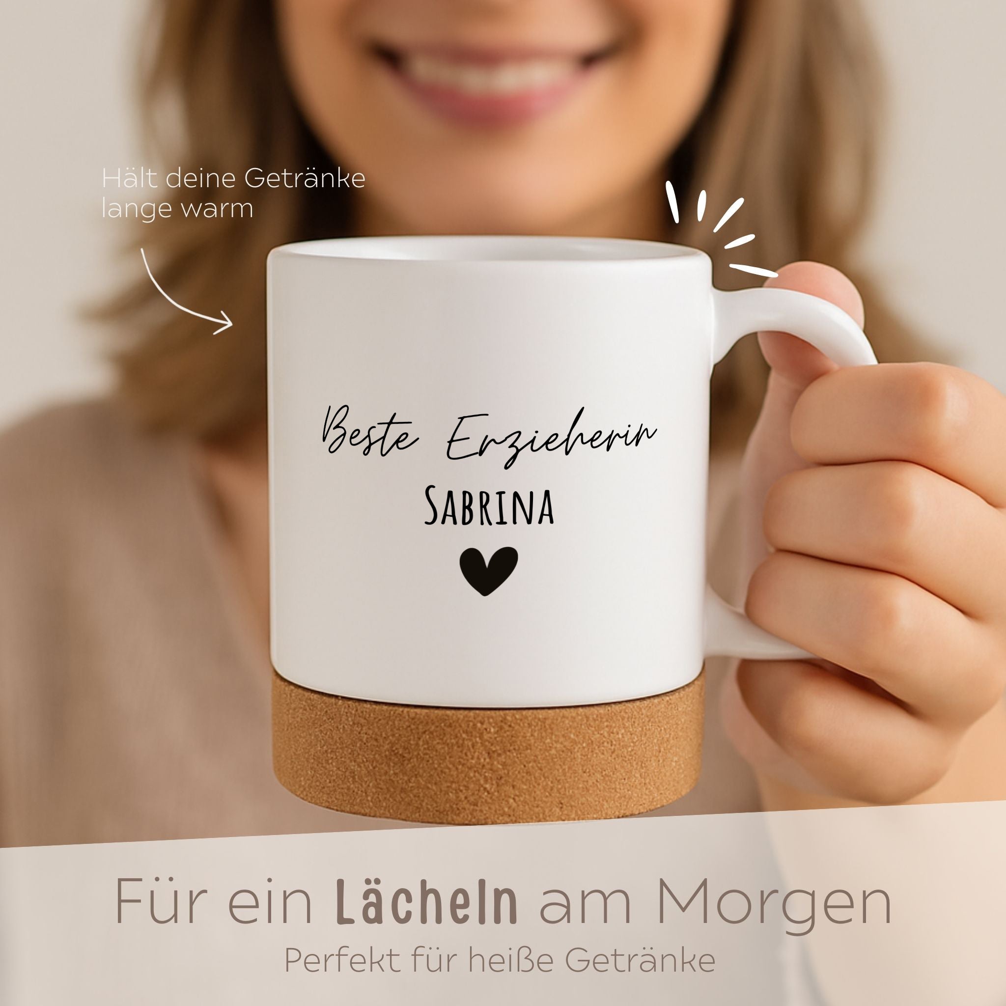 Tasse mit Korkboden - Erzieher/in - wunderwunsch