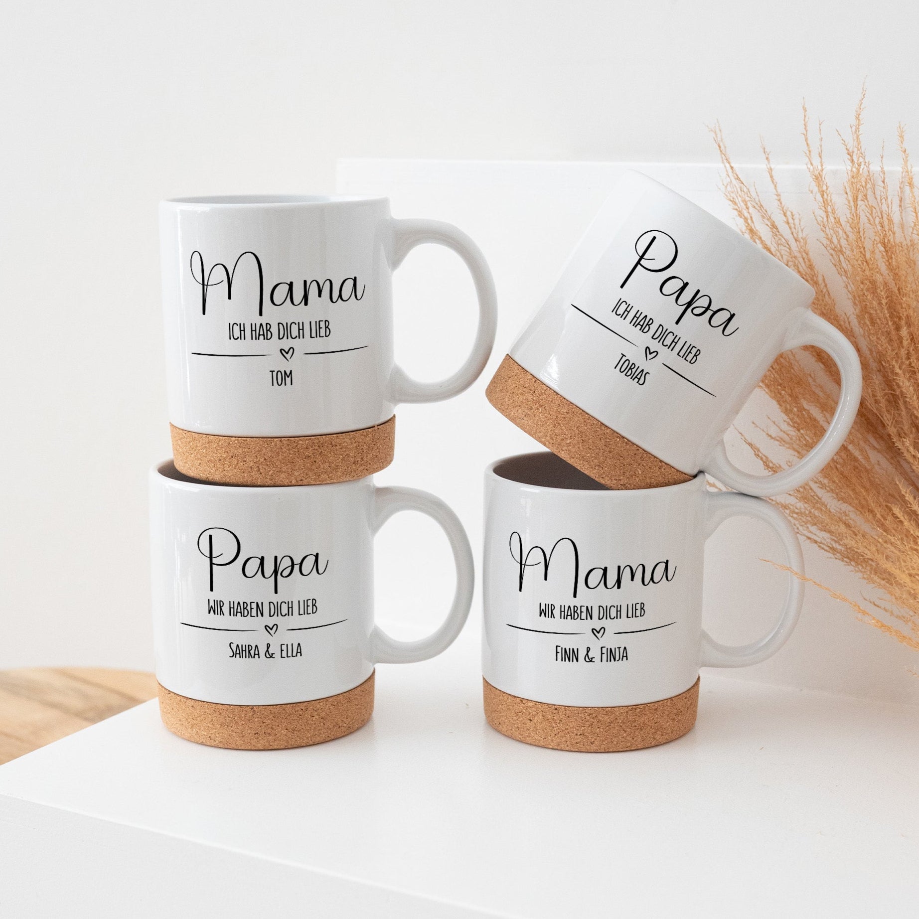 Tasse mit Korkboden - Lieb haben - wunderwunsch