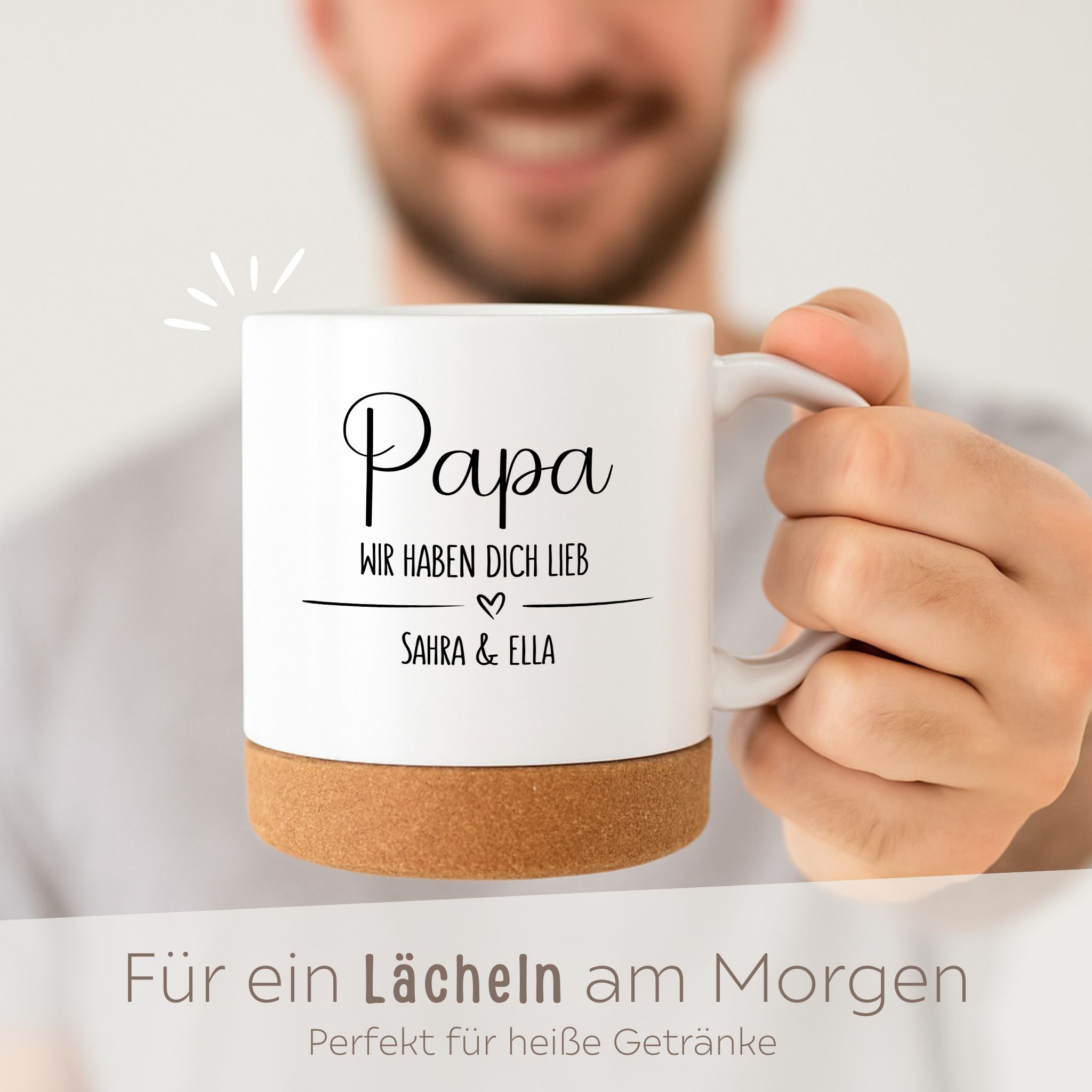 Tasse mit Korkboden - Lieb haben - wunderwunsch