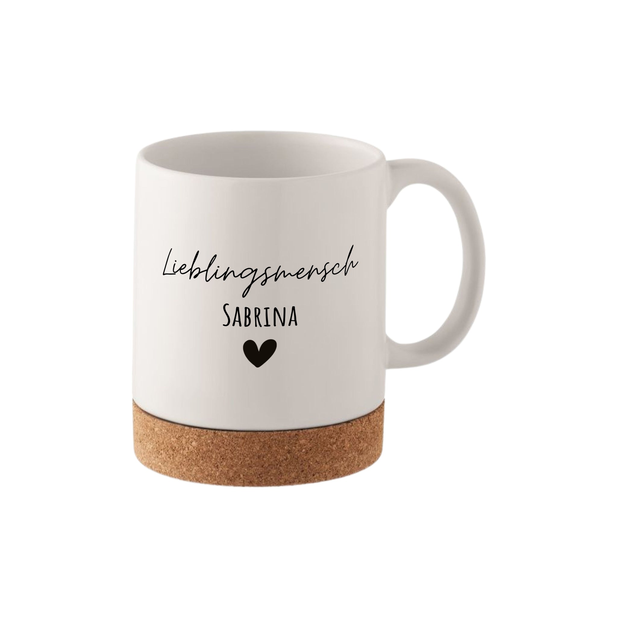 Tasse mit Korkboden - Lieblingsmensch - wunderwunsch