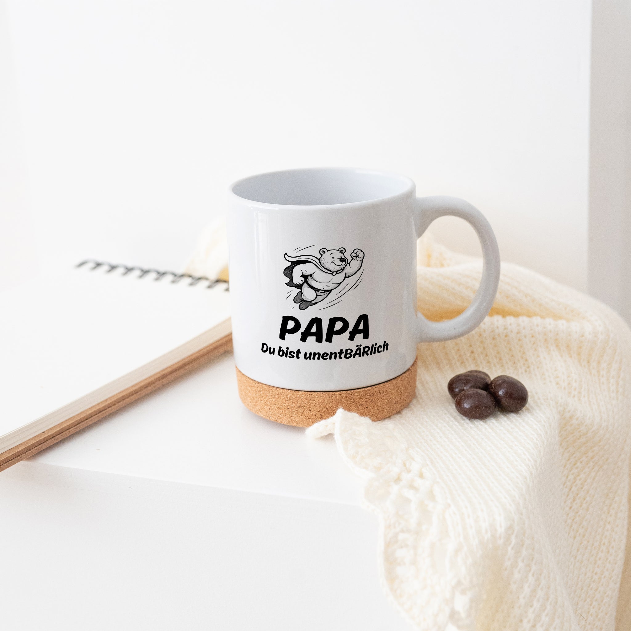 Tasse mit Korkboden - Papa du bist unentbärlich - wunderwunsch