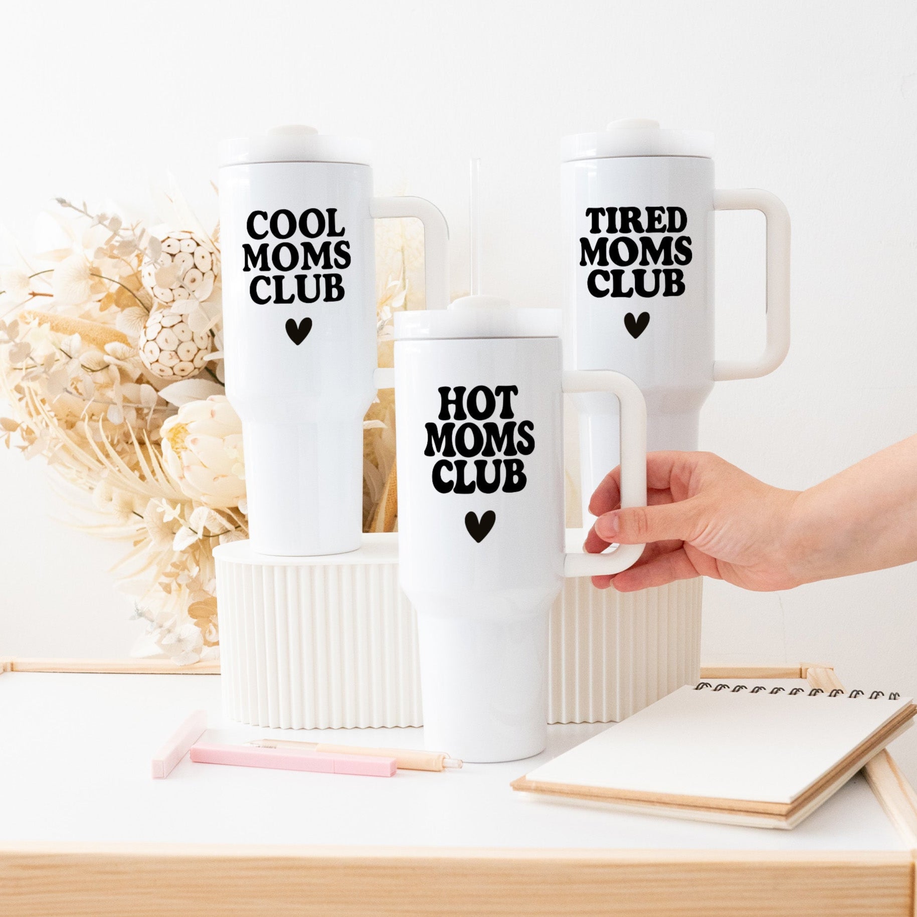 Thermobecher mit Henkel - Moms Club - wunderwunsch